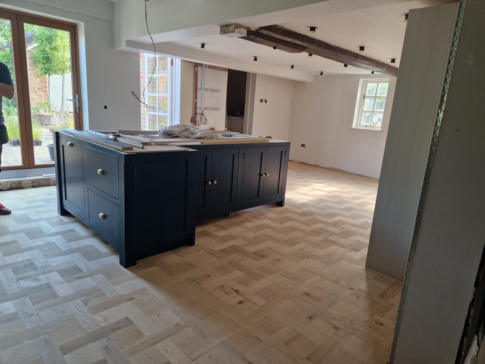 Continuous Versailles Oak Parquet Restoration, Wimborne