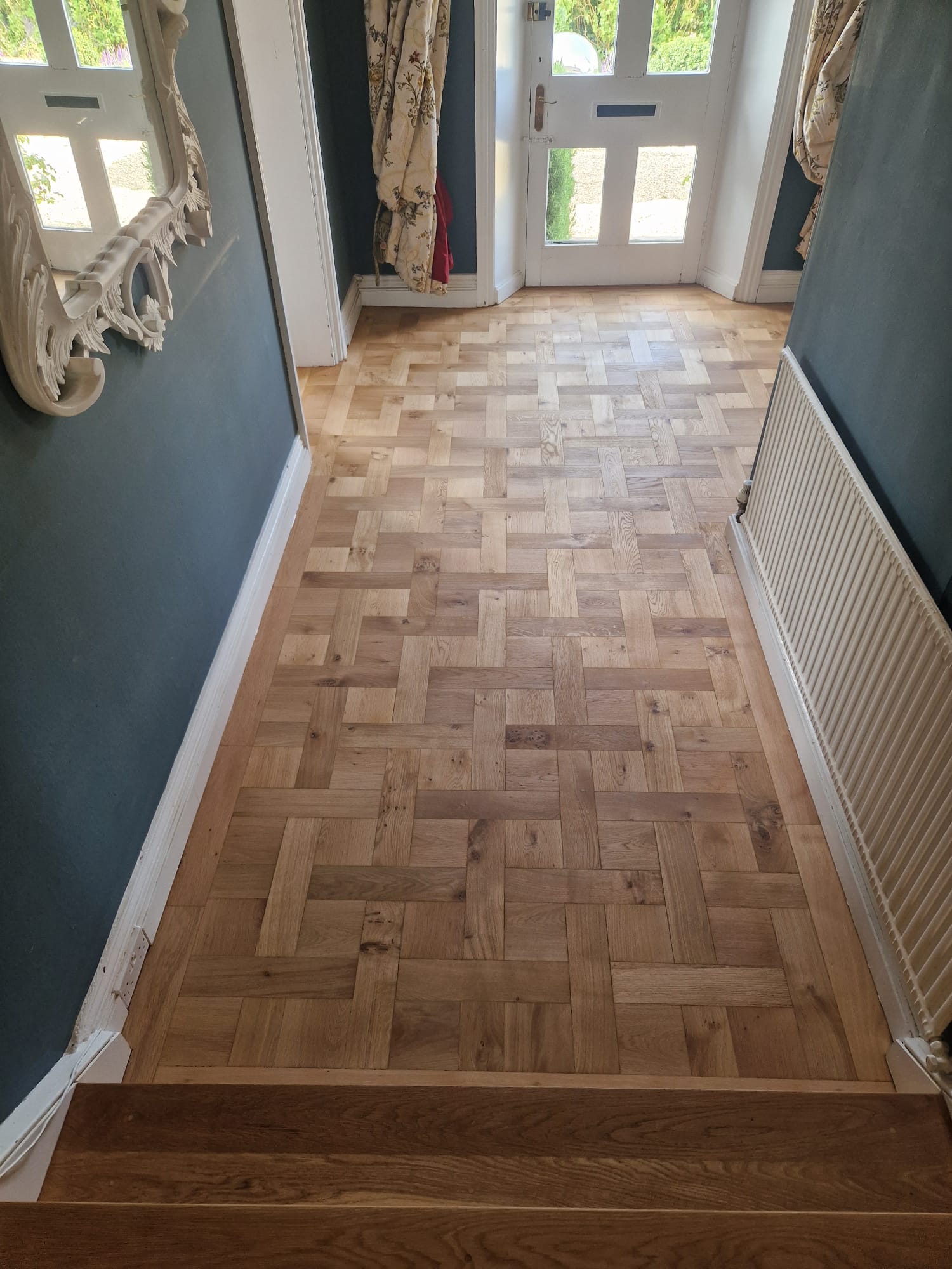 Continuous Versailles Oak Parquet Restoration, Wimborne