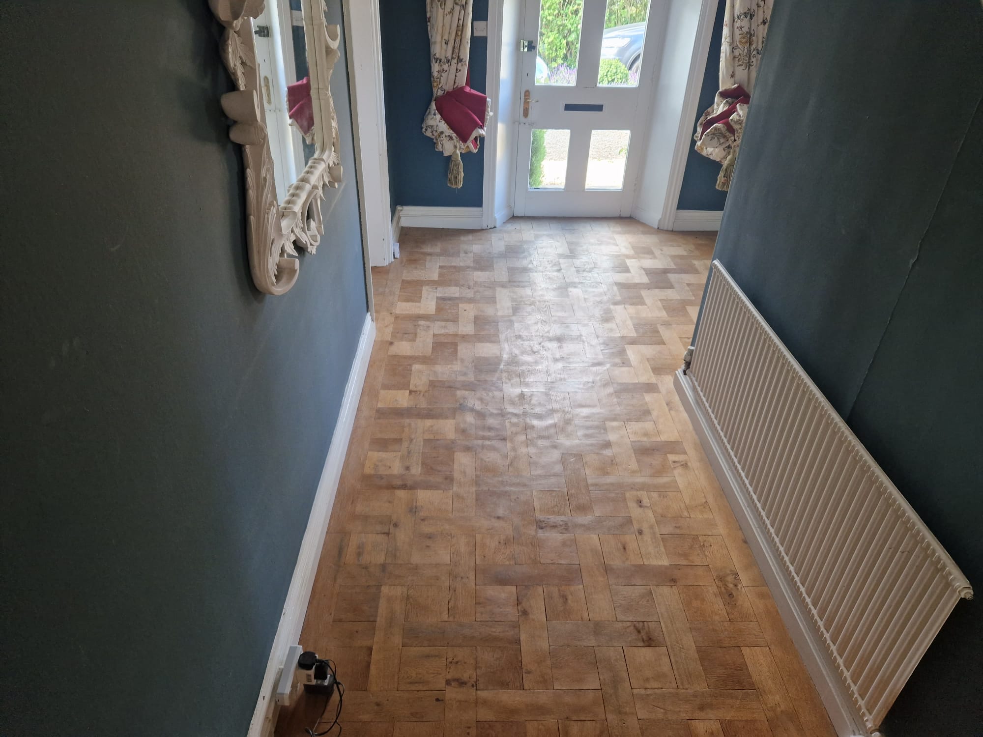 Continuous Versailles Oak Parquet Restoration, Wimborne