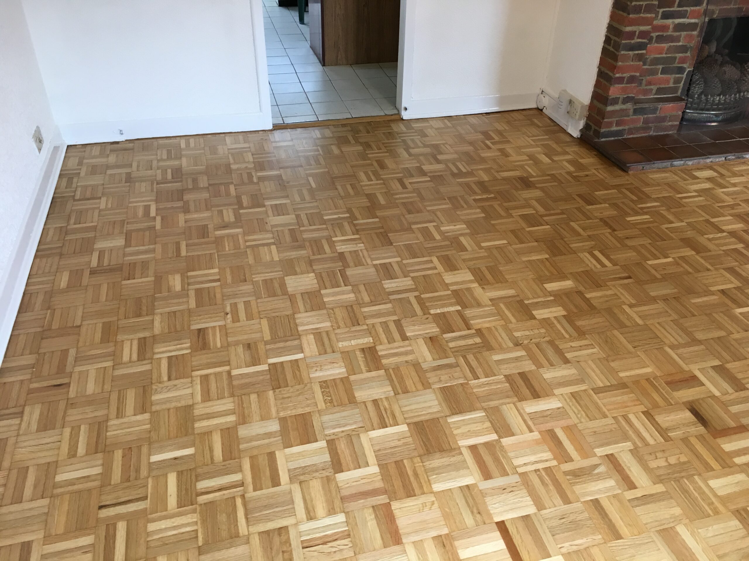Oak Mosaic Parquet Floor Restoration, Lymington