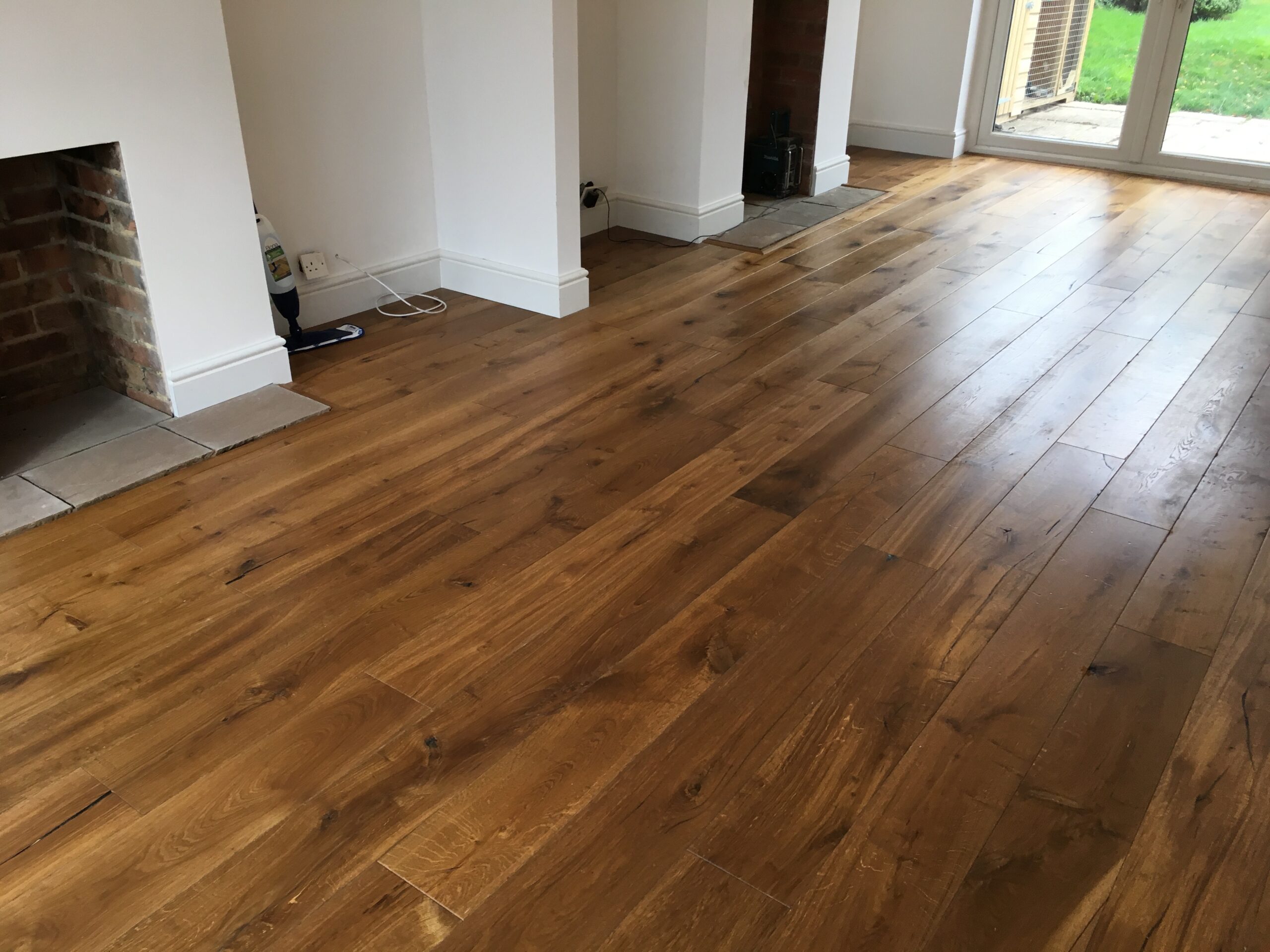Rustic Cracked Oak Plank Flooring Supplied & Fitted, Amesbury