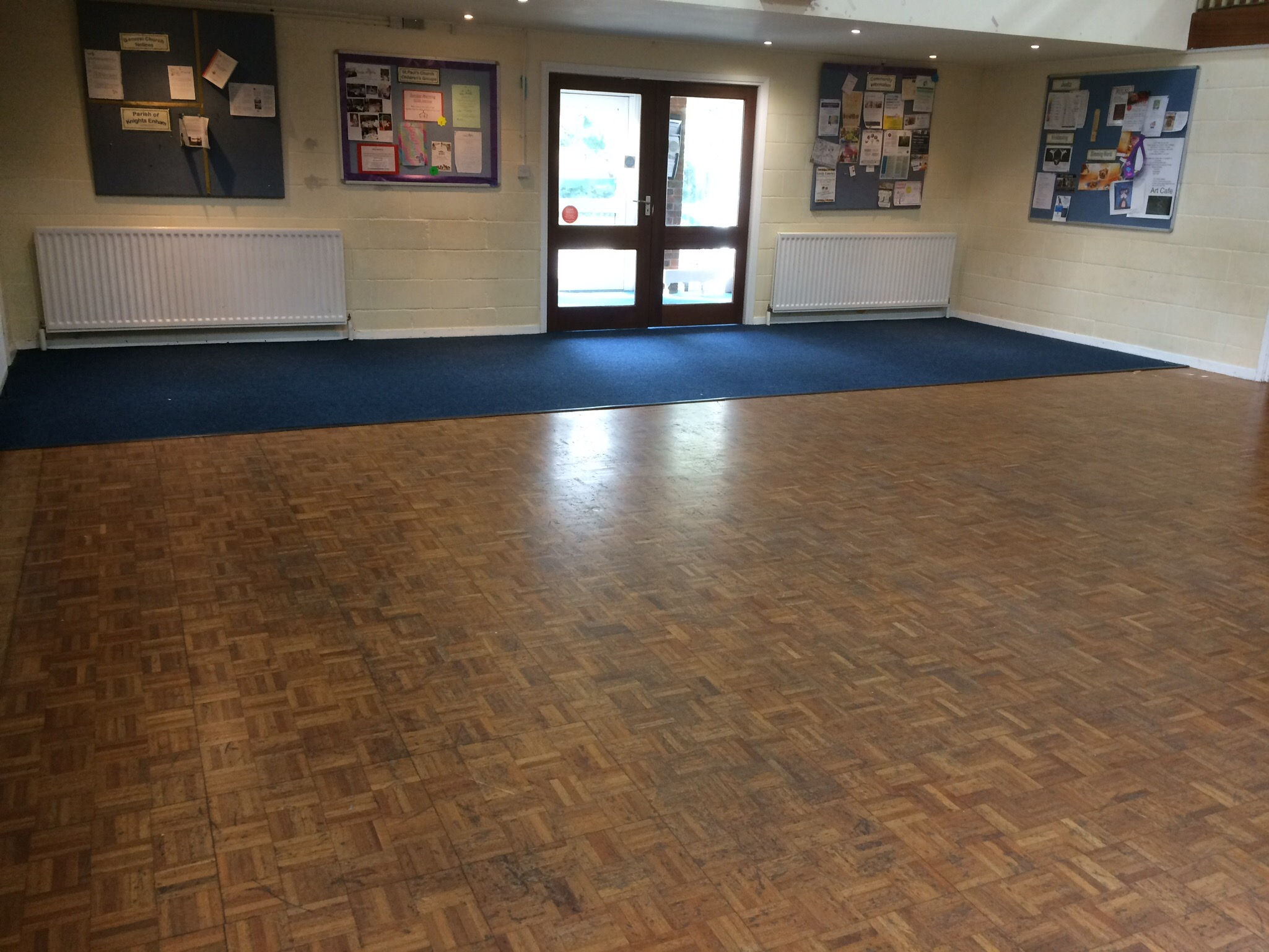 Teak Mosaic Church Floor Sanded & Restored, St Paul’s Church Centre, Andover