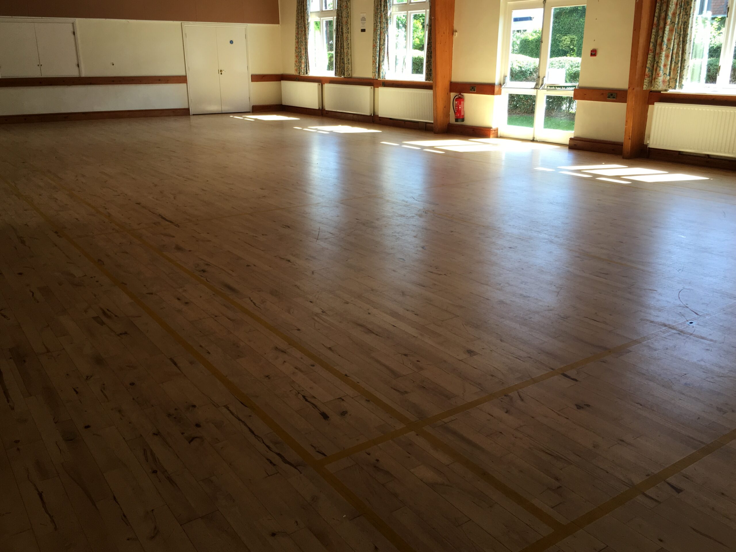 Sports Floor Sanded & Restored, Damerham Village Hall, Fordingbridge