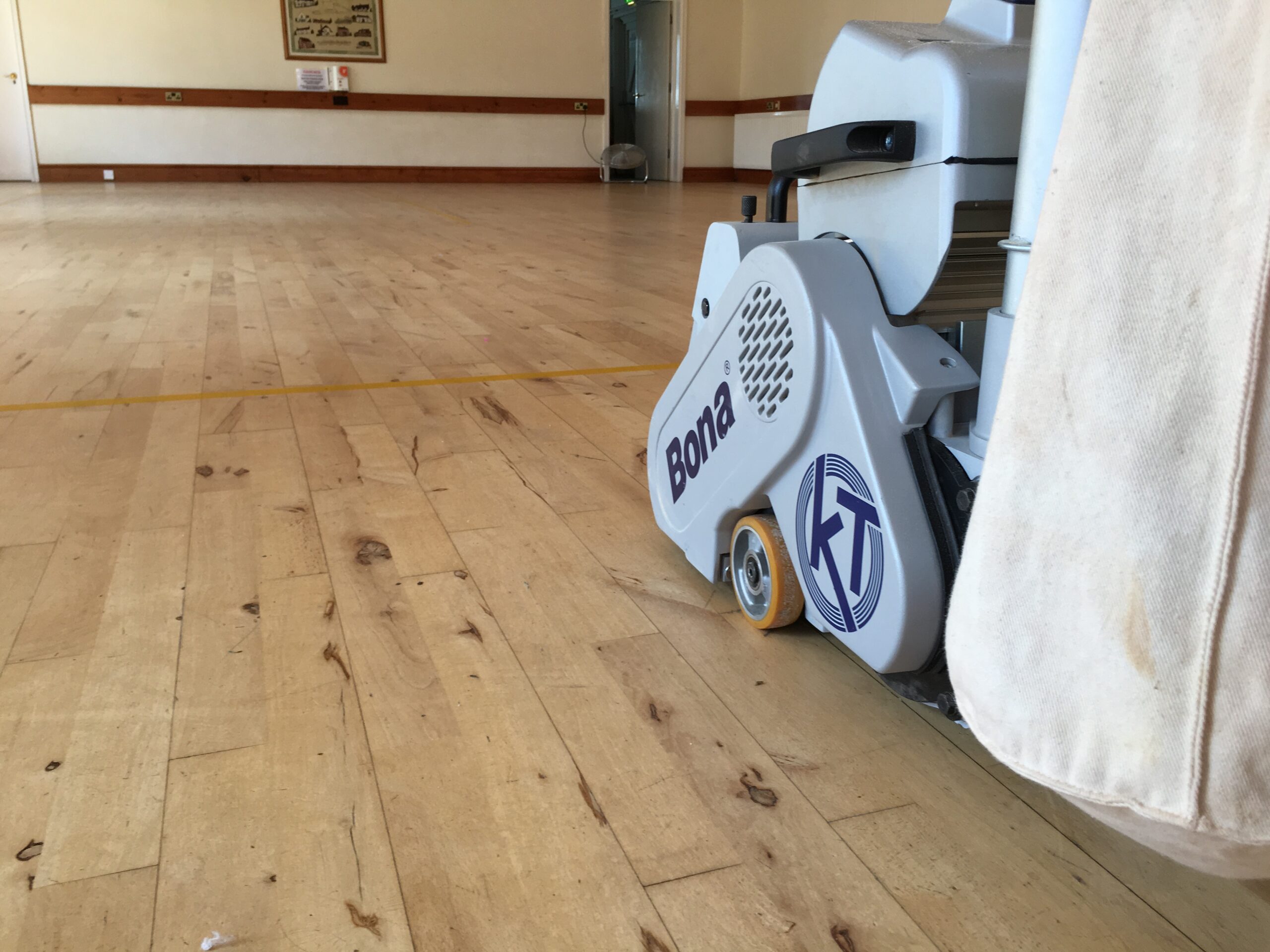 Sports Floor Sanded & Restored, Damerham Village Hall, Fordingbridge