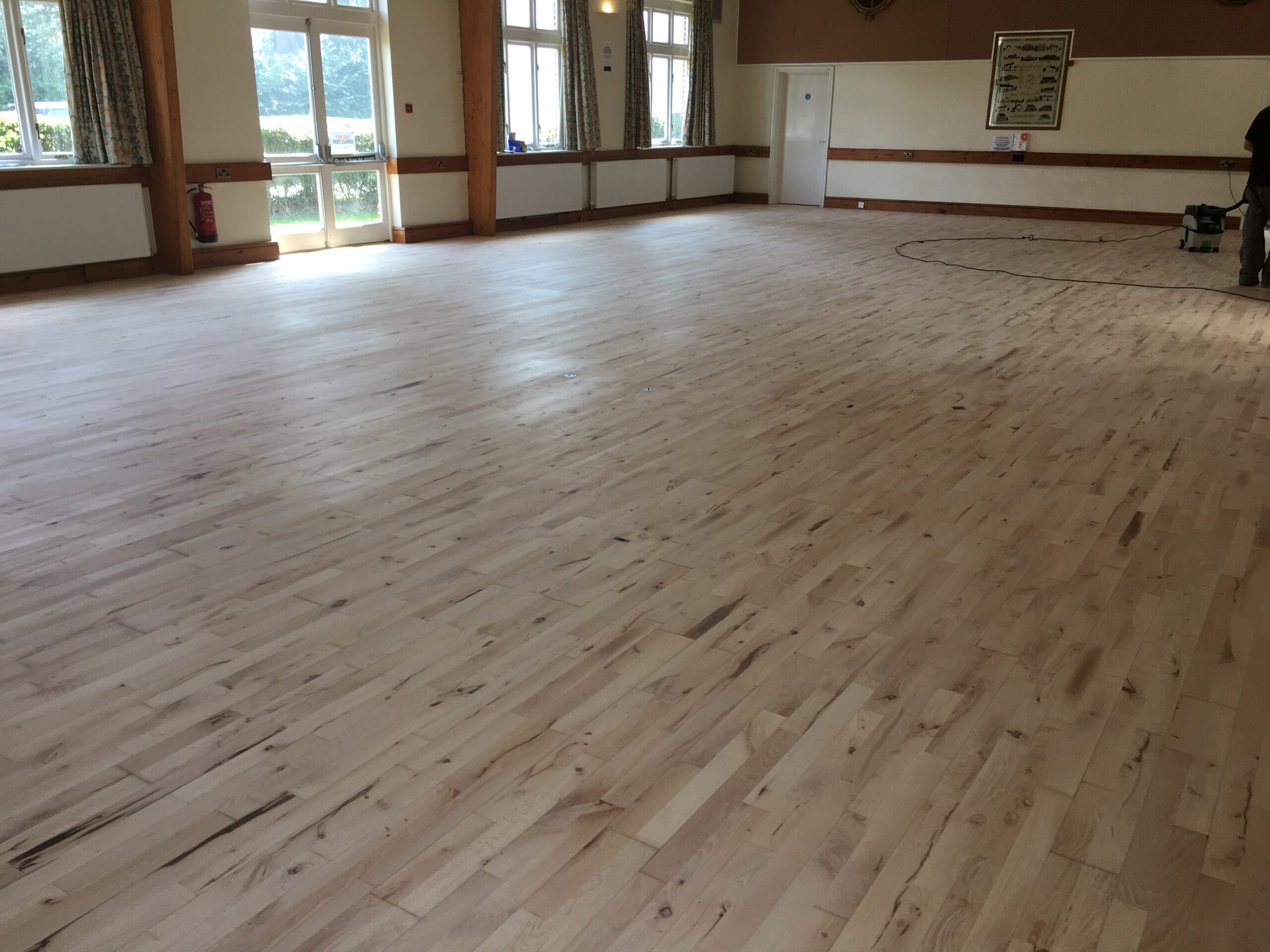 Sports Floor Sanded & Restored, Damerham Village Hall, Fordingbridge