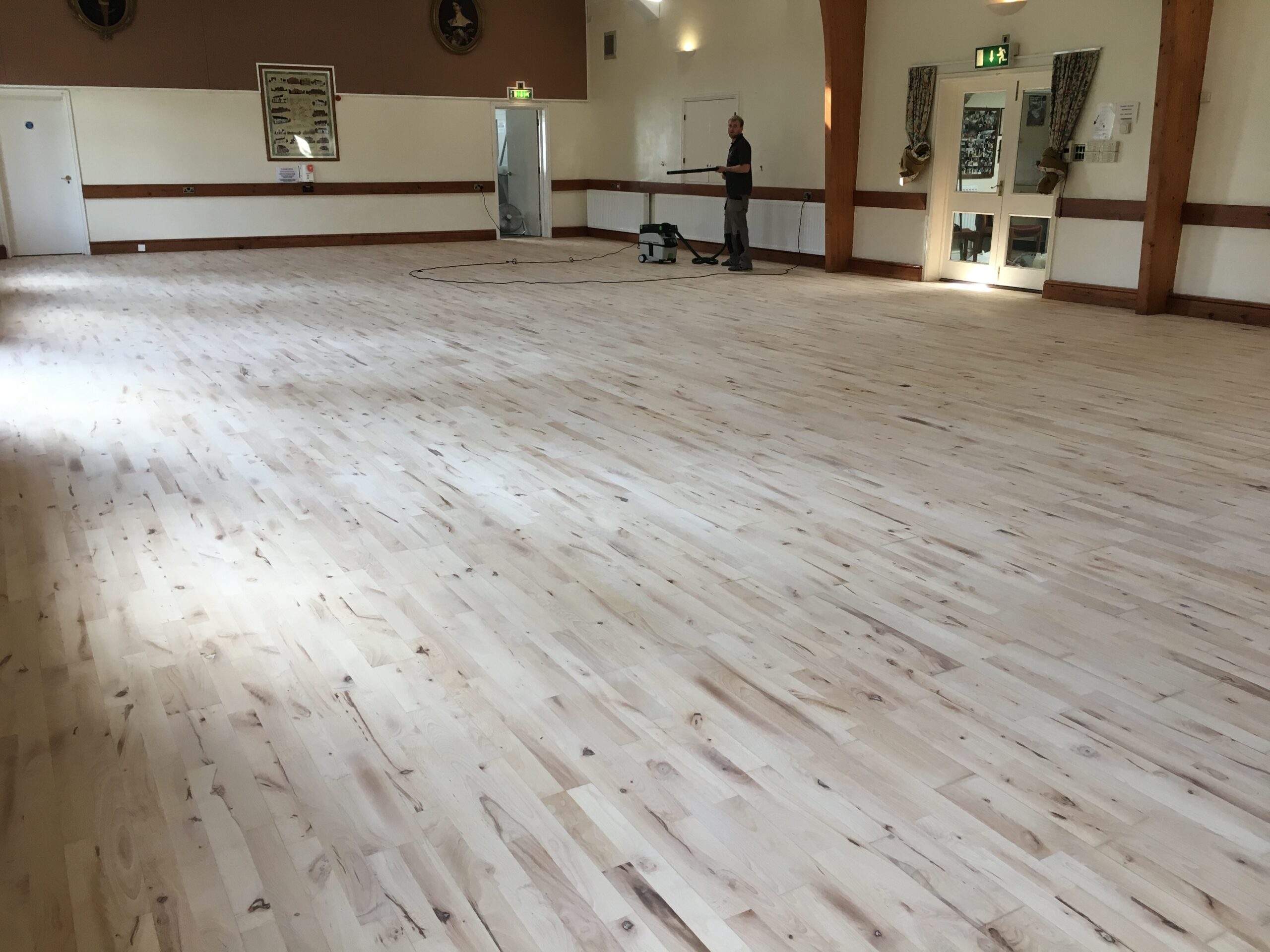 Sports Floor Sanded & Restored, Damerham Village Hall, Fordingbridge