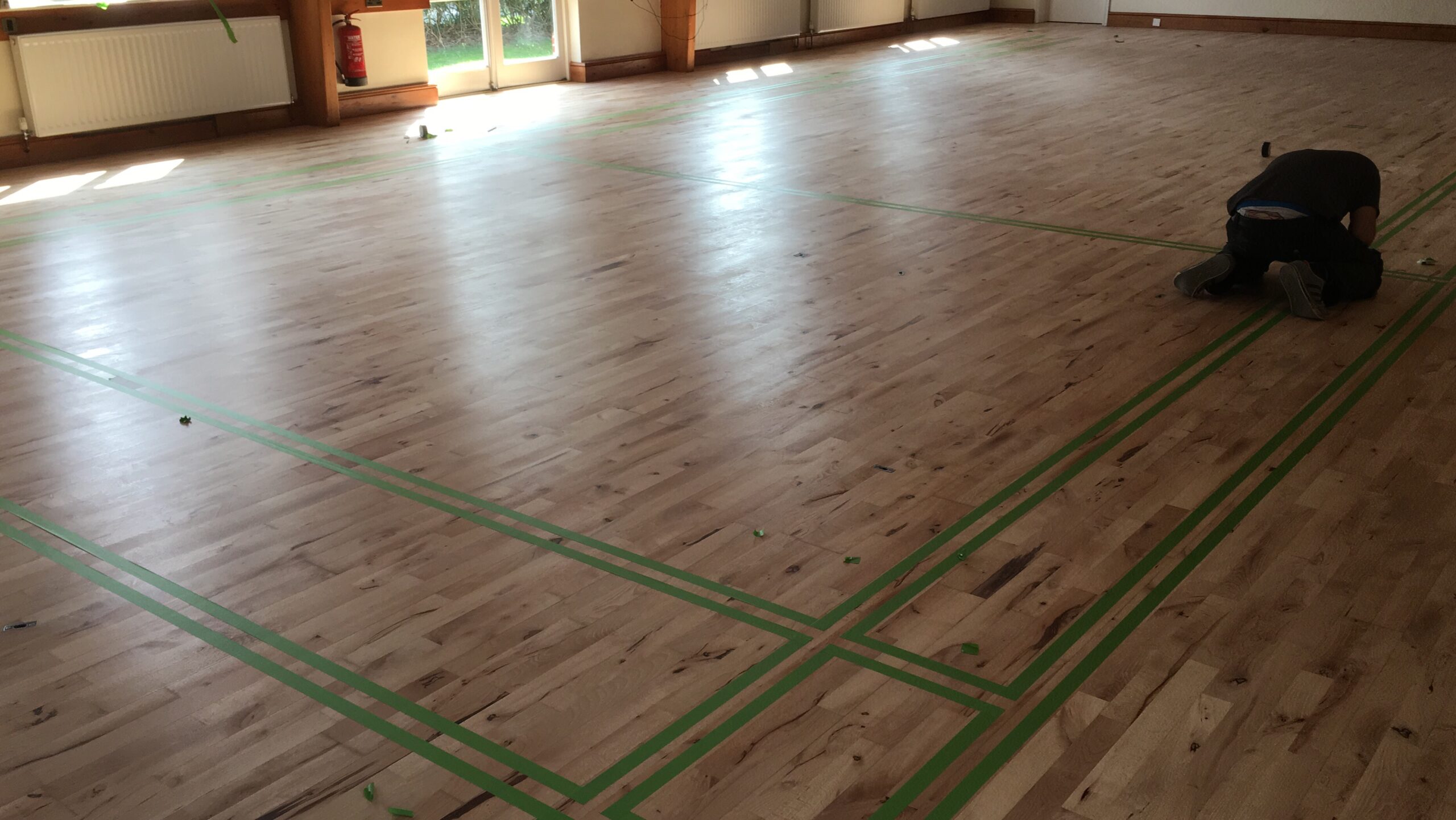 Sports Floor Sanded & Restored, Damerham Village Hall, Fordingbridge