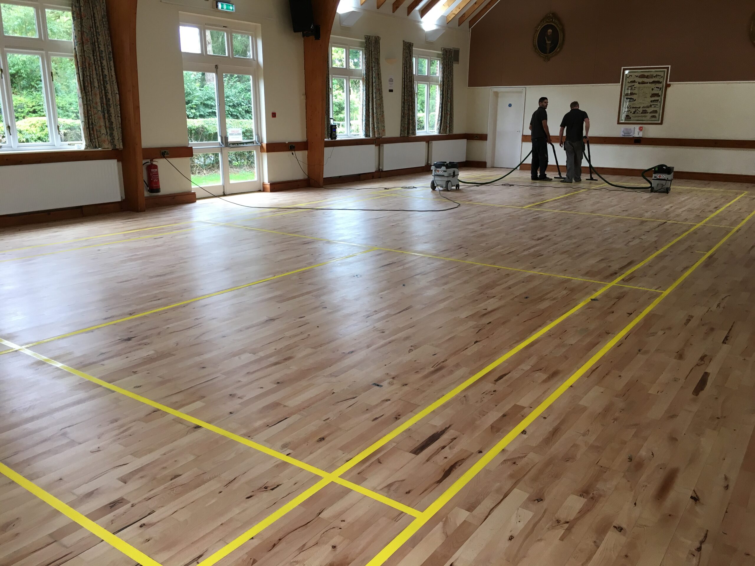 Sports Floor Sanded & Restored, Damerham Village Hall, Fordingbridge