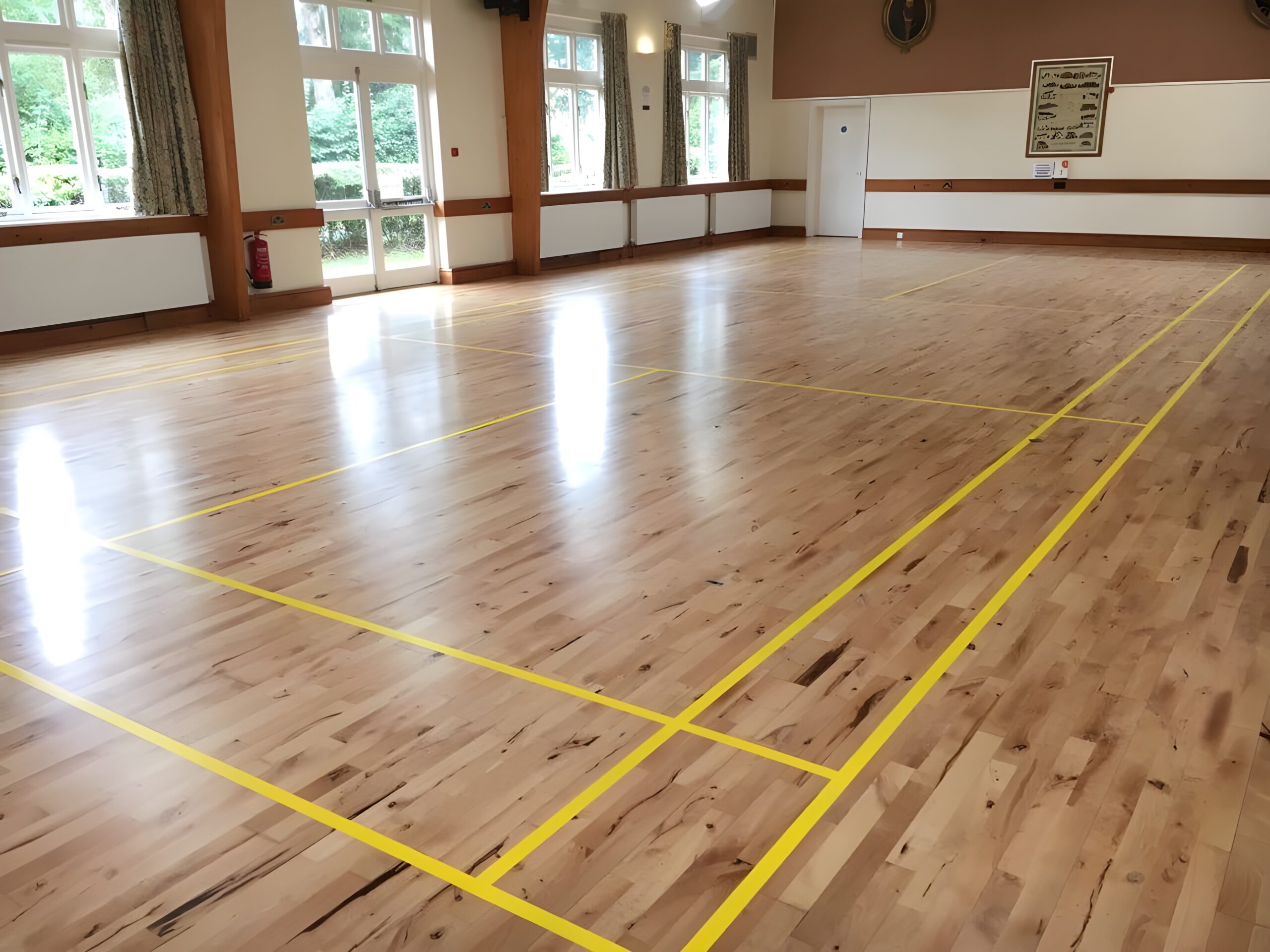 Sports Floor Sanded & Restored, Damerham Village Hall, Fordingbridge