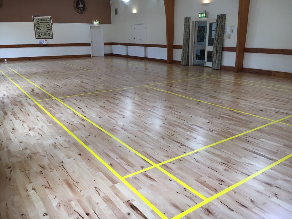 Sports Floor Sanded & Restored, Damerham Village Hall, Fordingbridge
