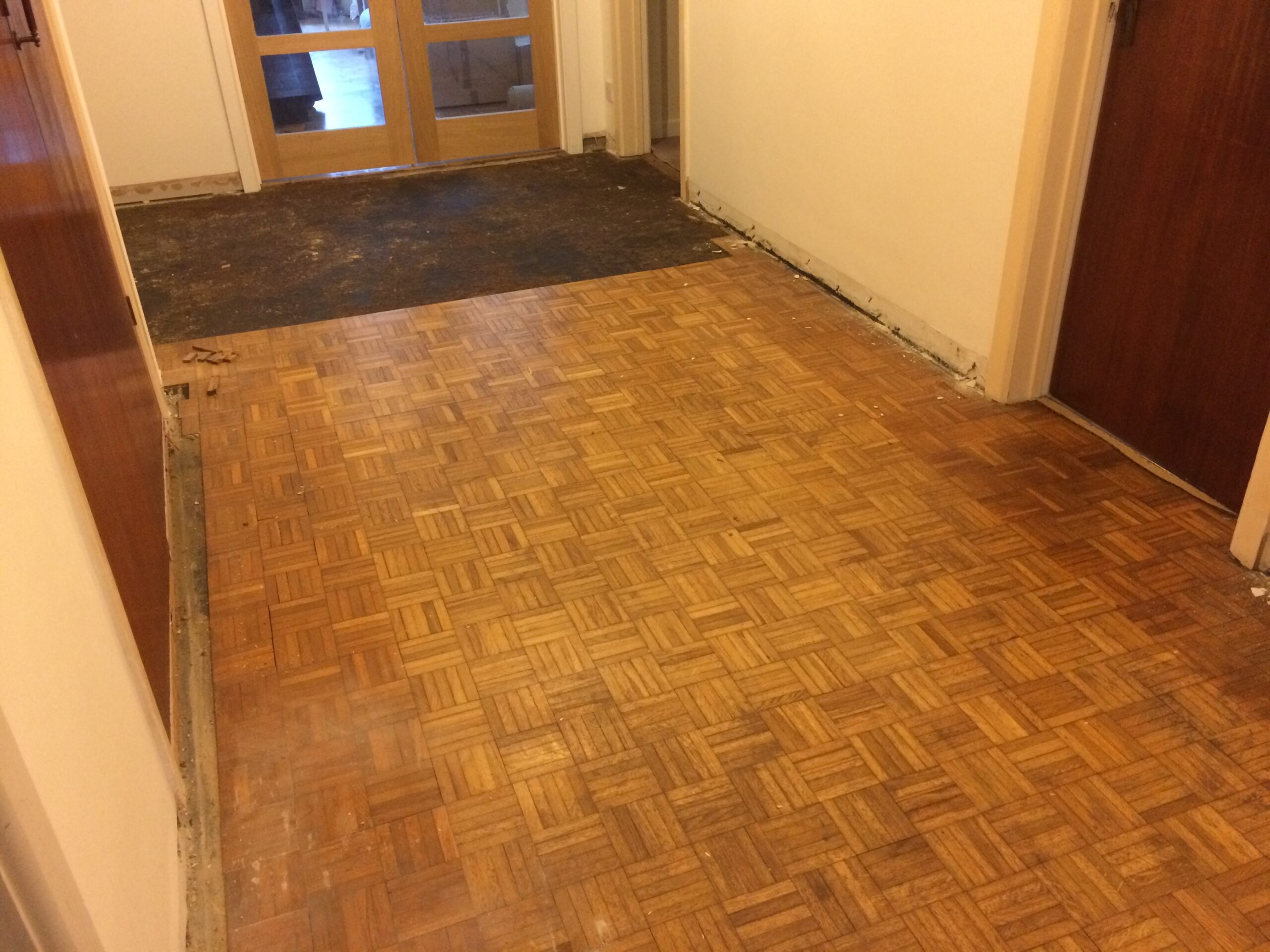 Oak Mosaic Parquet Floor Repaired, Extended & Restored, Winchester
