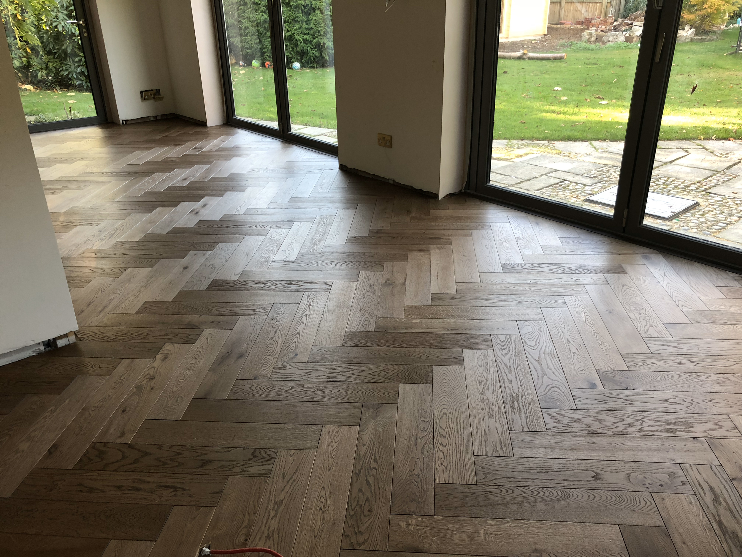 Rustic Oak Herringbone Parquet Flooring Supplied & Fitted, New Milton