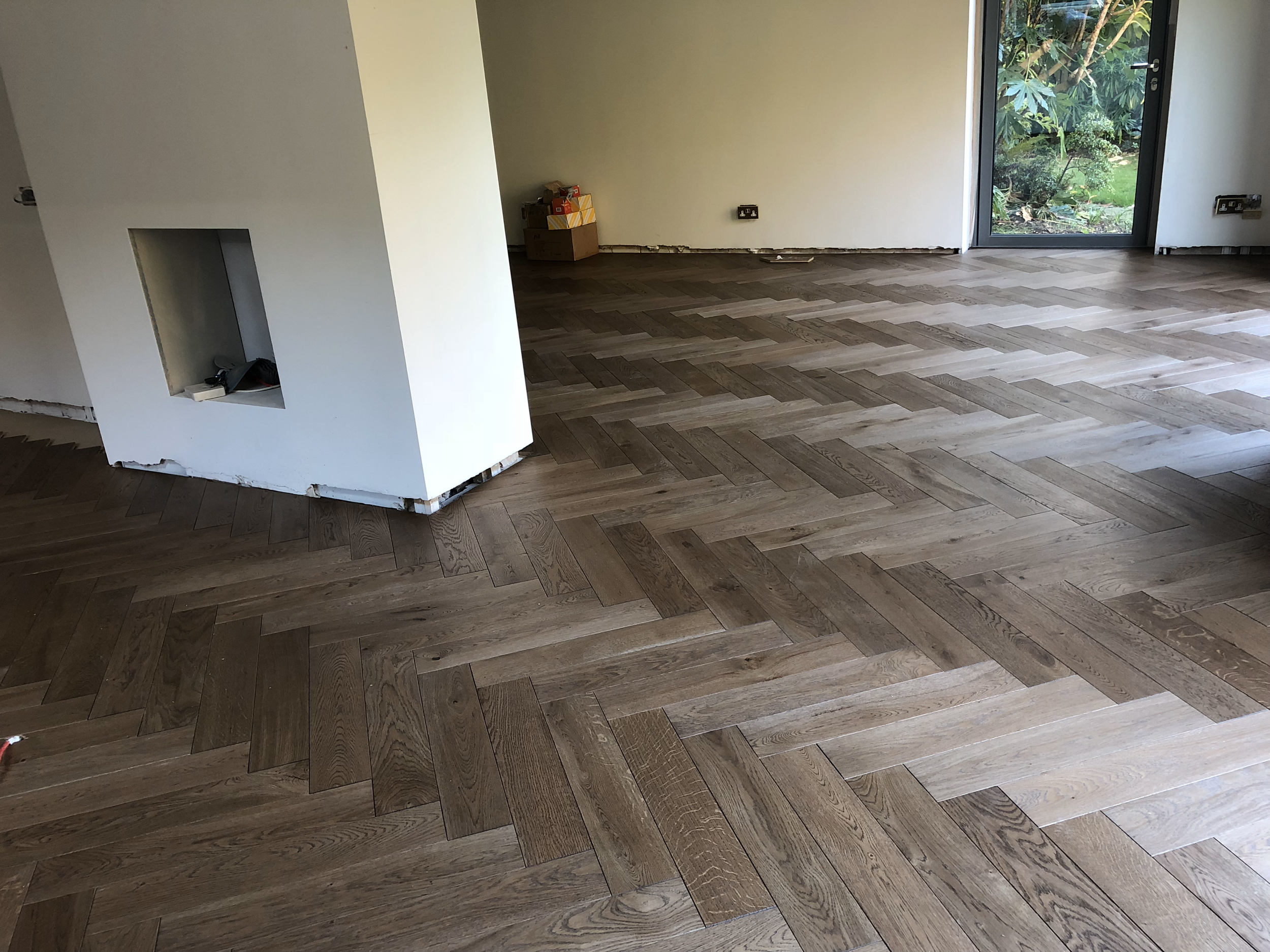 Rustic Oak Herringbone Parquet Flooring Supplied & Fitted, New Milton