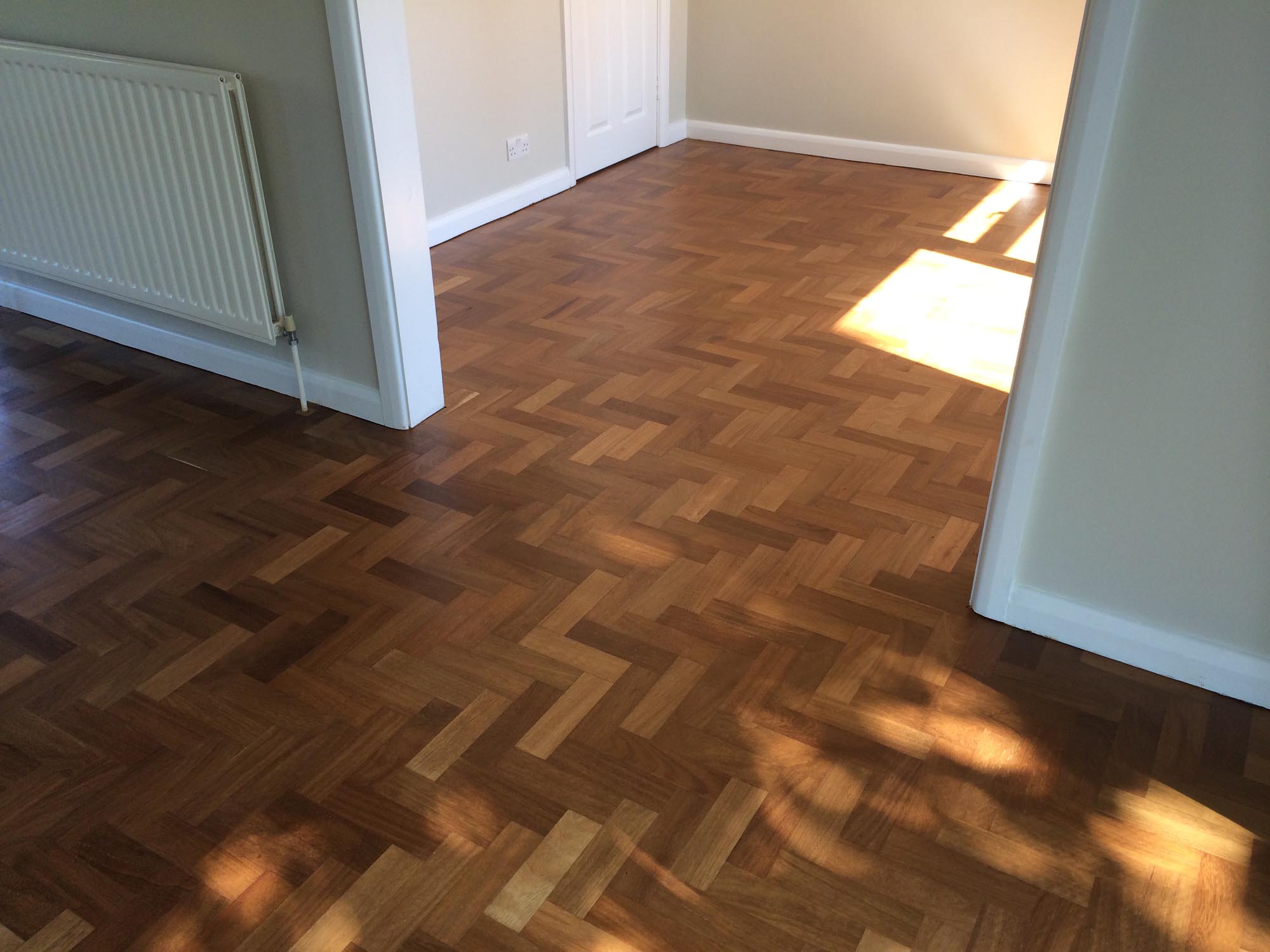 herringbone parquet mahogany sanding and repairs Pewsey