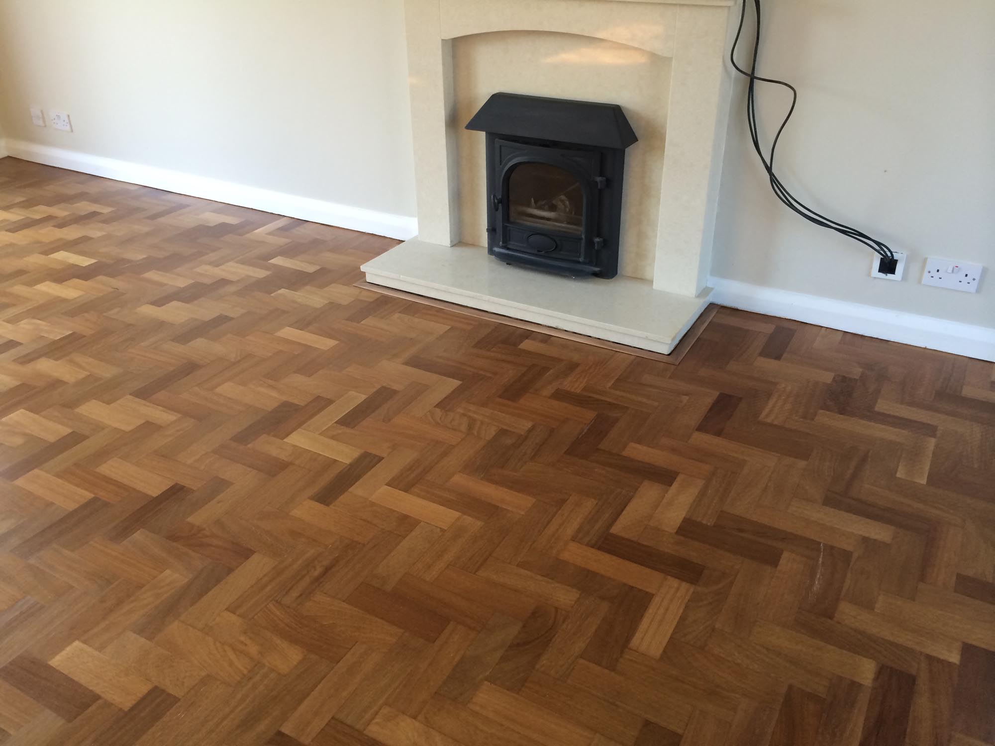 herringbone parquet mahogany sanding and repairs Pewsey