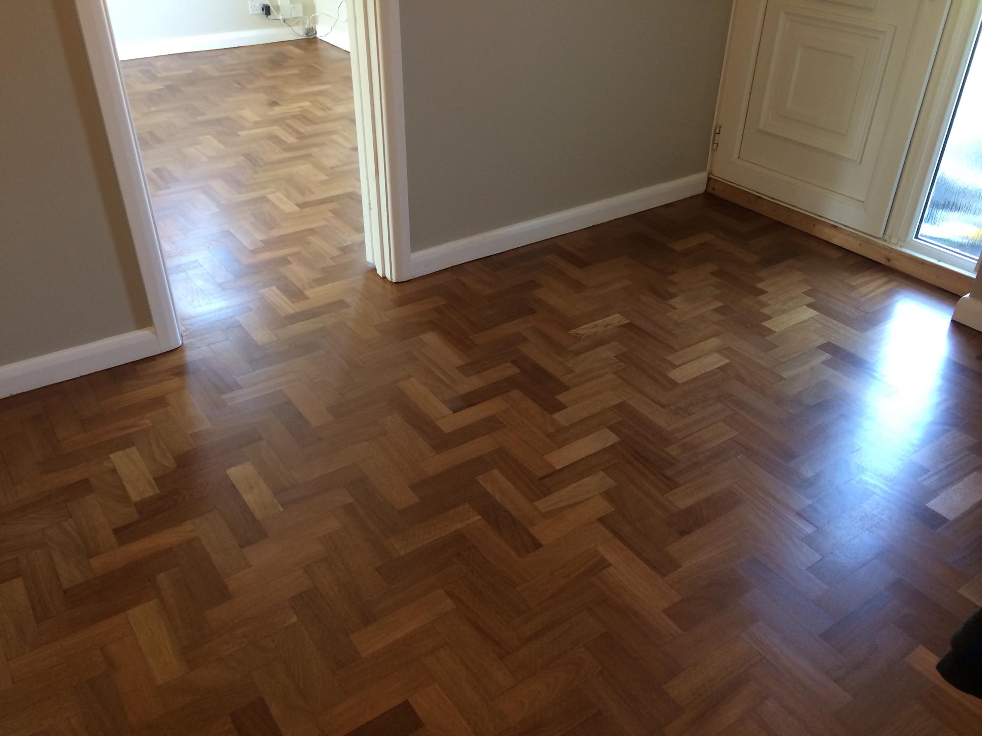 herringbone parquet mahogany sanding and repairs Pewsey