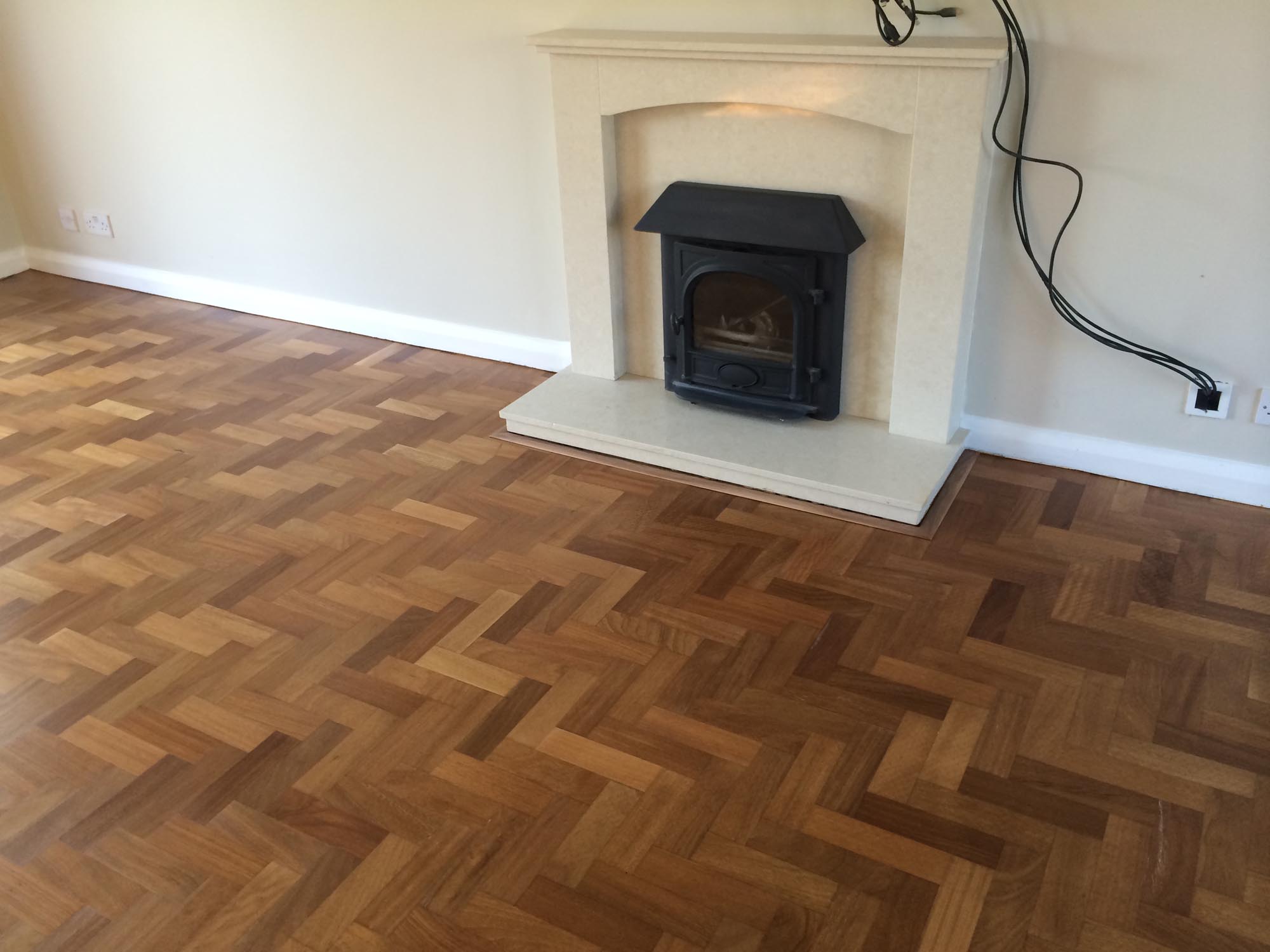 herringbone parquet mahogany sanding and repairs Pewsey
