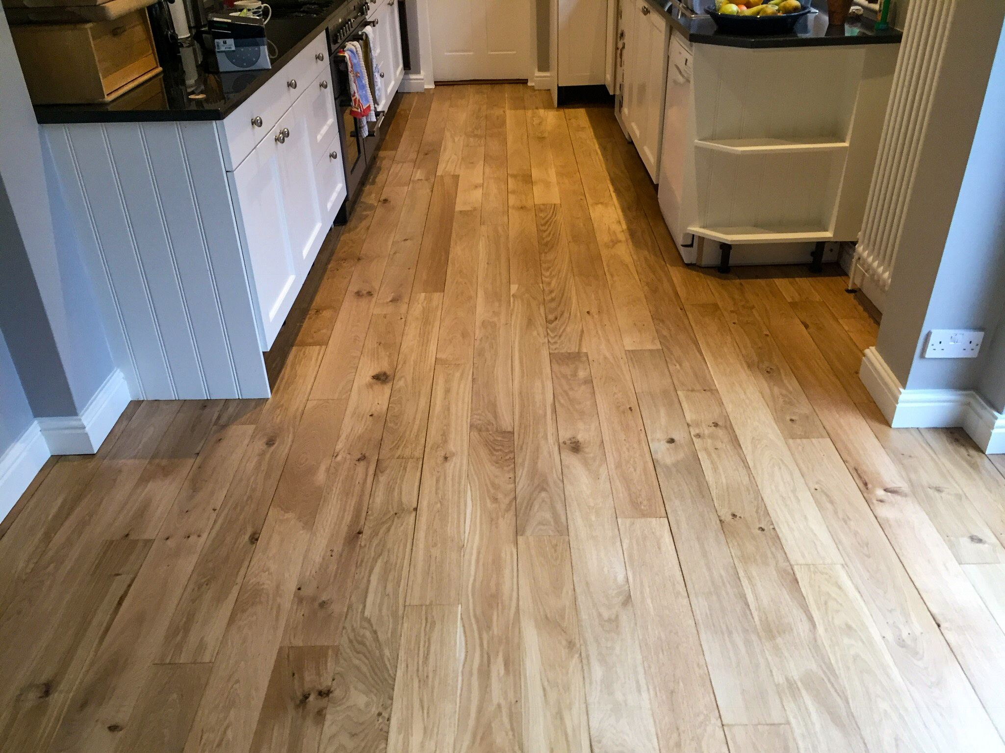 Solid Oak Plank Wood Floor Sanded & Finished, Warminster