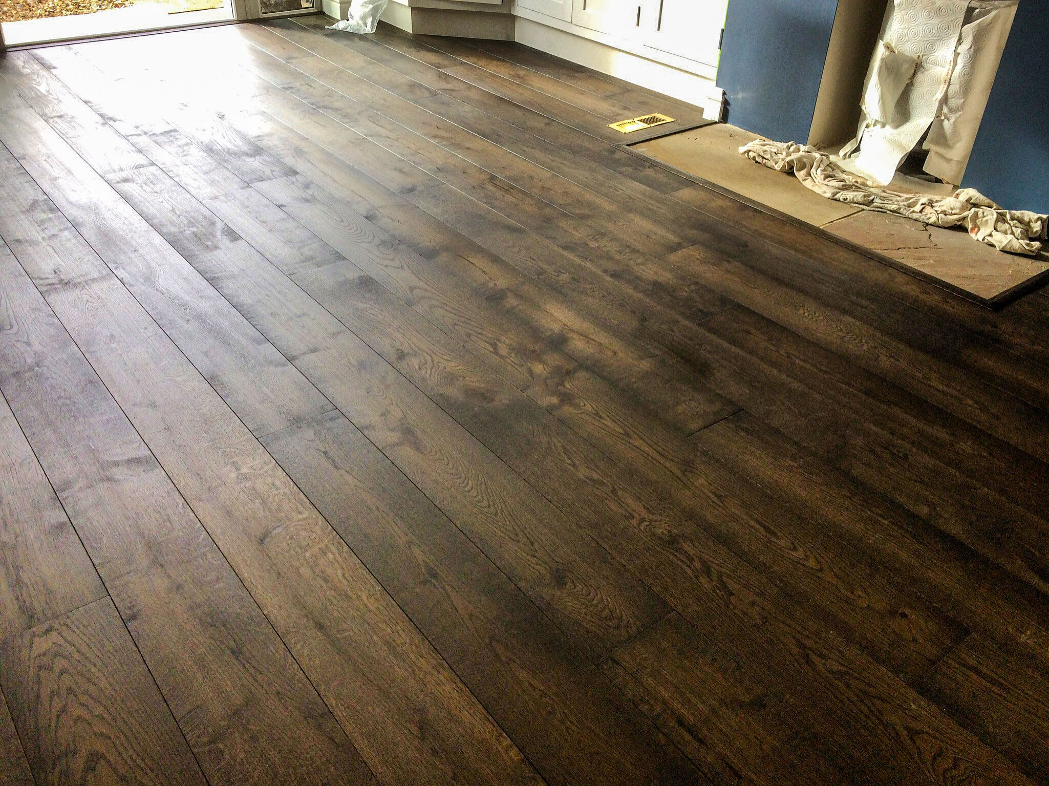 Staki Ebony Rustic Oak Plank Wood Flooring Supplied & Installed, Andover