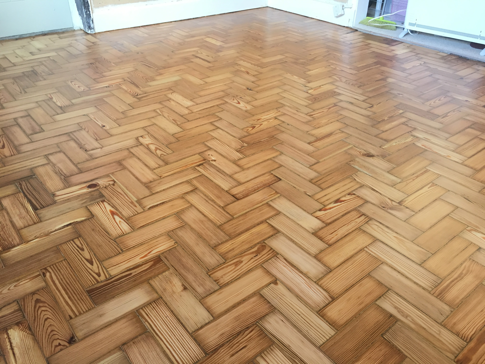 Pine Parquet Floor Repaired & Restored, Romsey