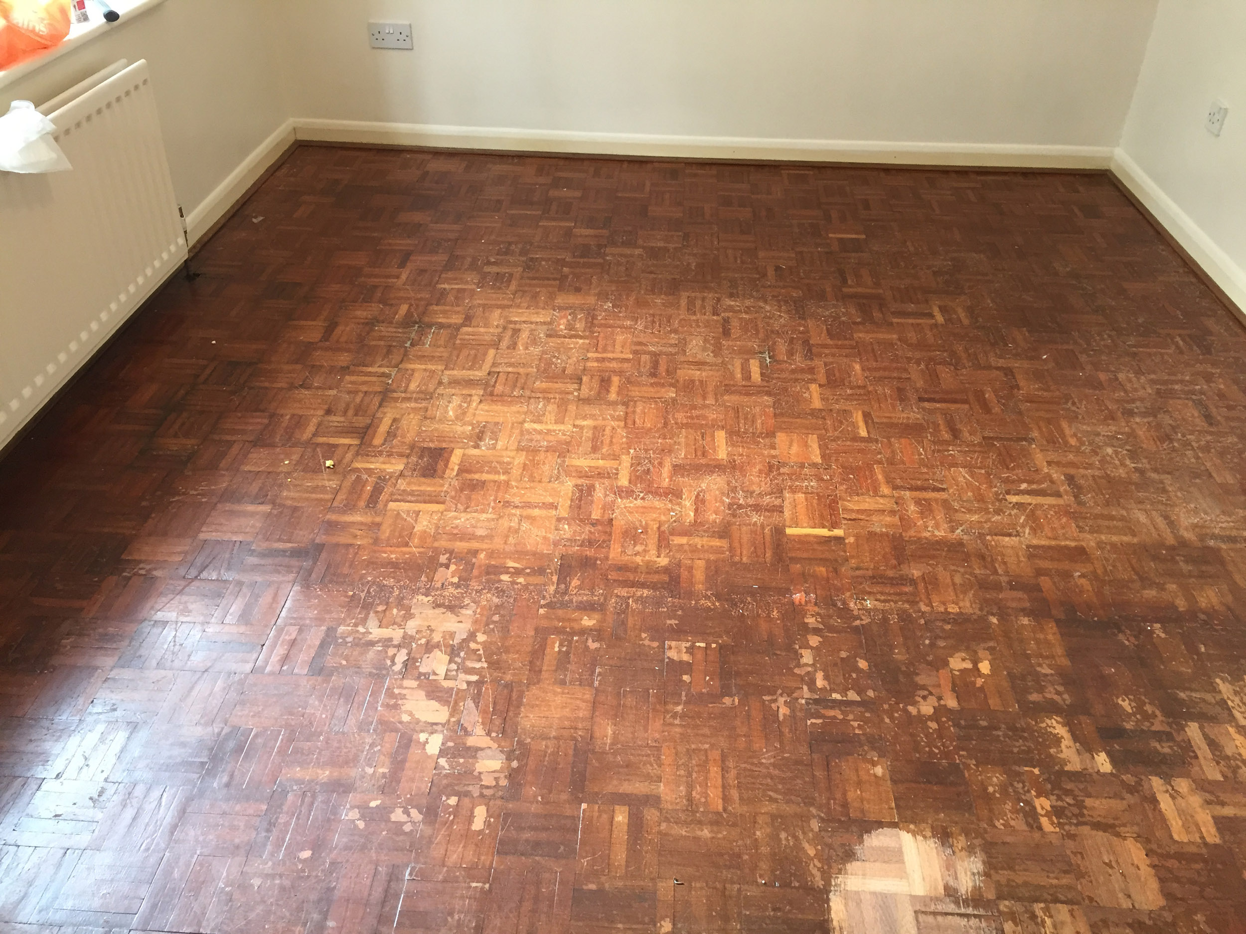 Teak Mosaic Parquet Floor Sanding & Finishing, Salisbury