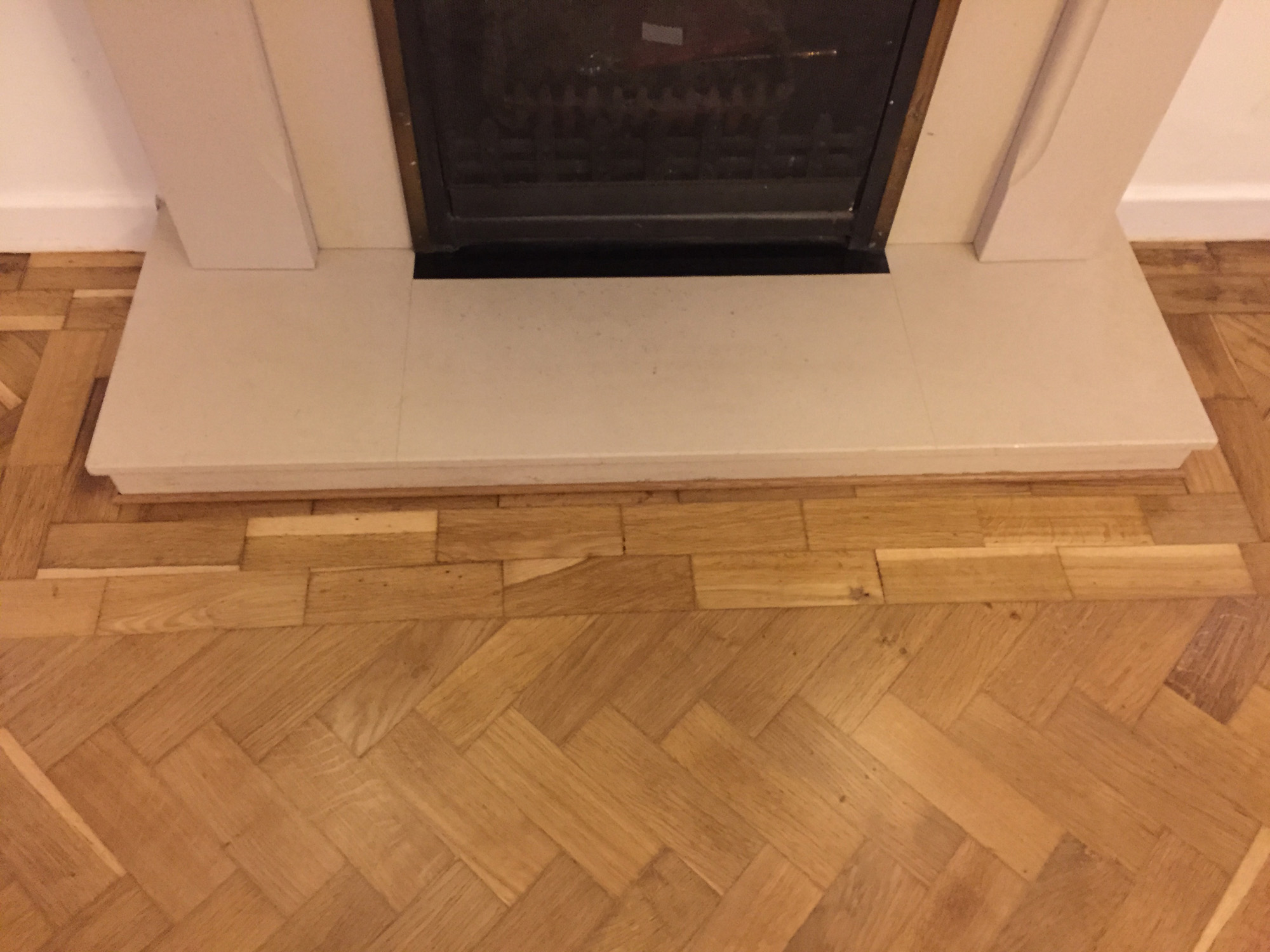 Oak Herringbone Parquet Floor Repaired & Restored, Southampton