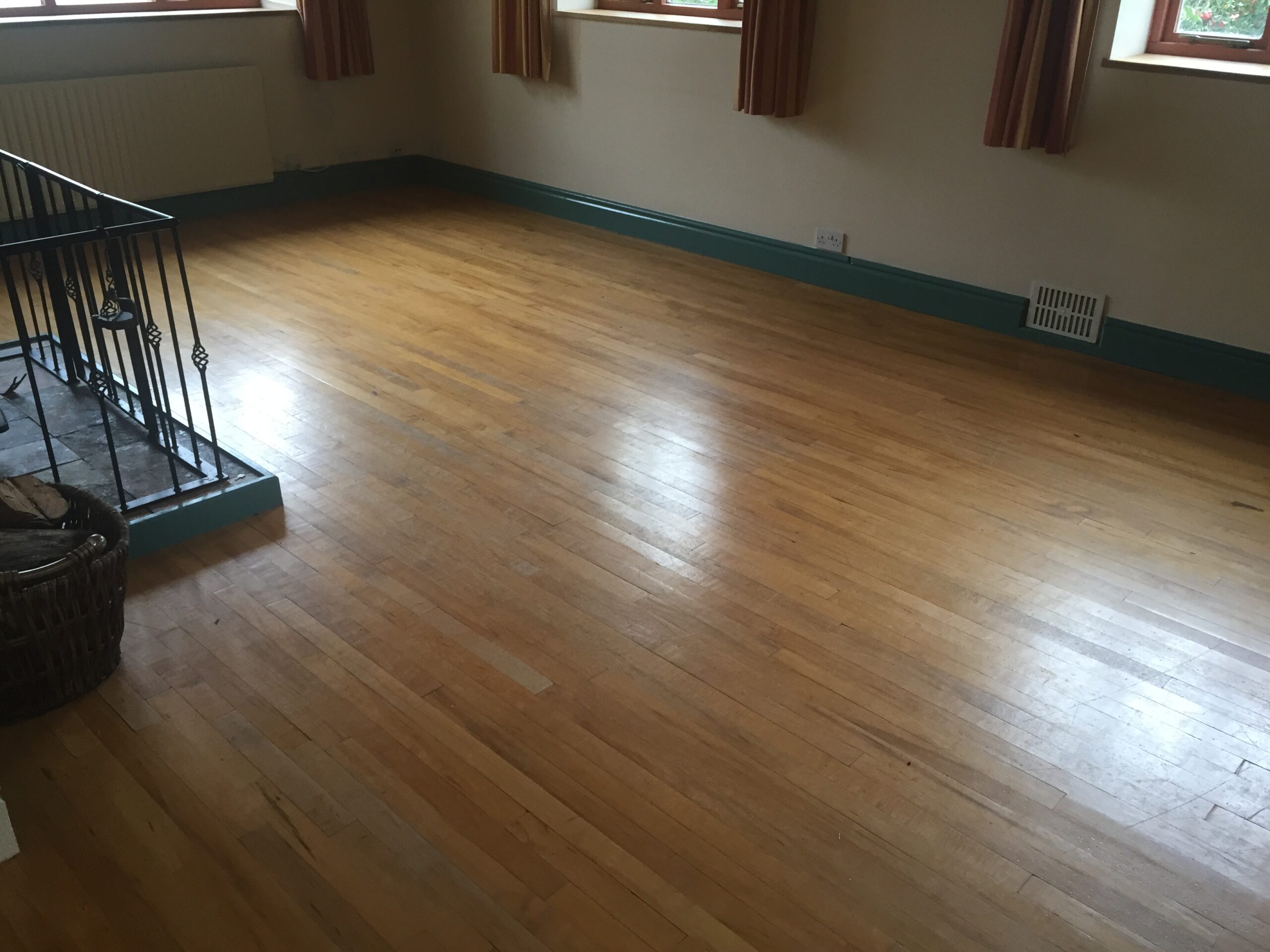 Solid Maple Strip Wood Floor Sanded & Restored, Andover