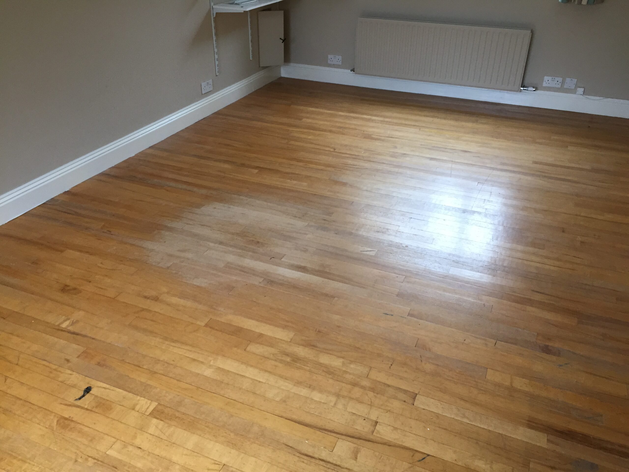 Solid Maple Strip Wood Floor Sanded & Restored, Andover