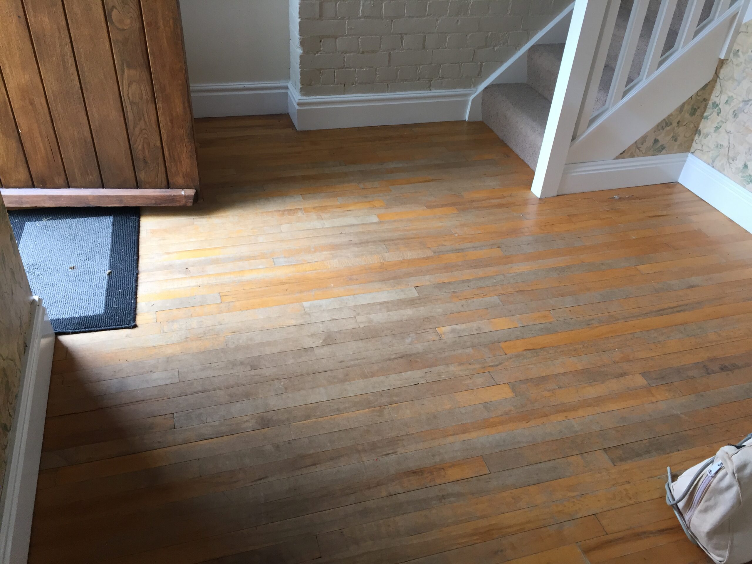 Solid Maple Strip Wood Floor Sanded & Restored, Andover