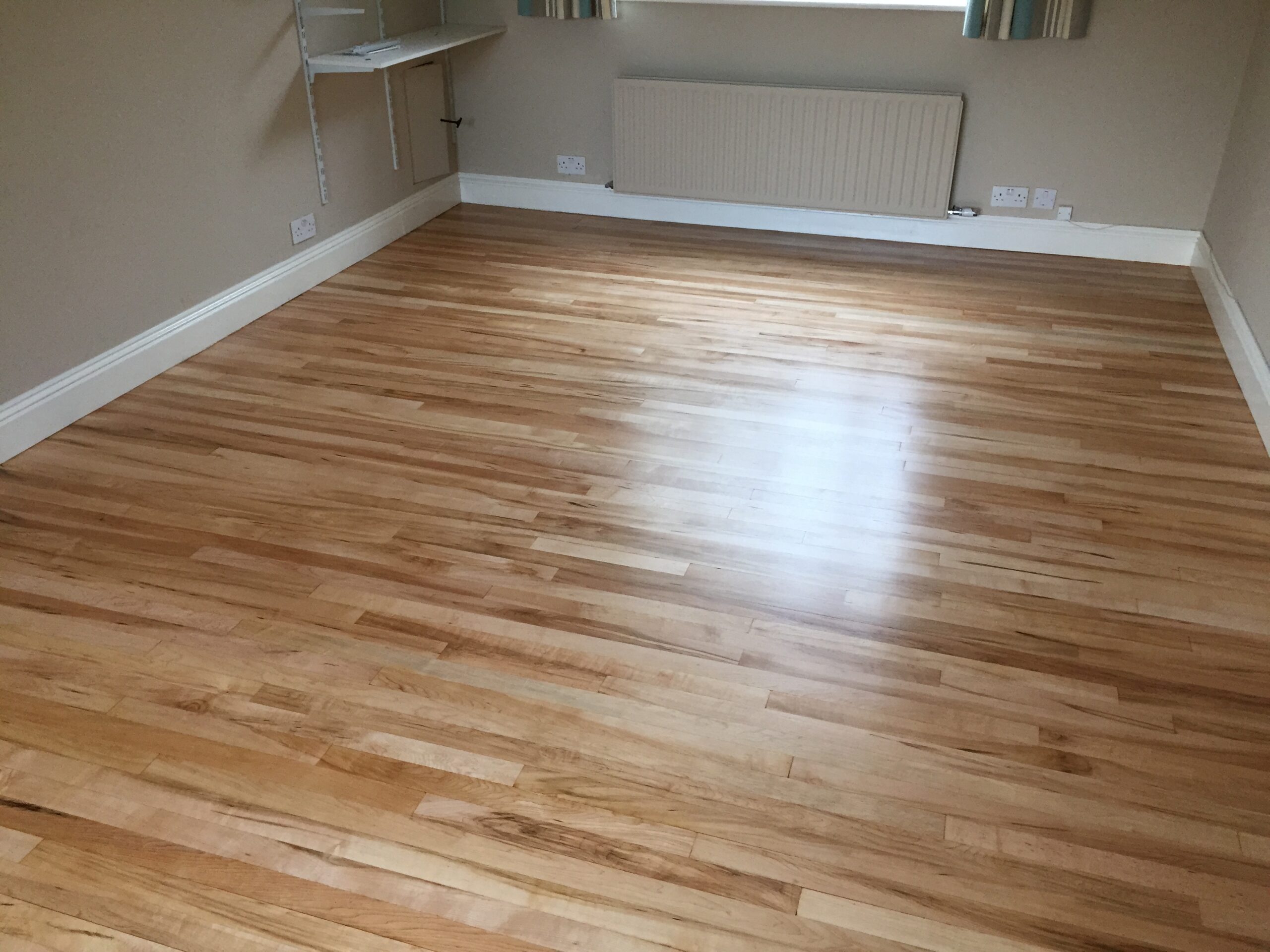 Solid Maple Strip Wood Floor Sanded & Restored, Andover