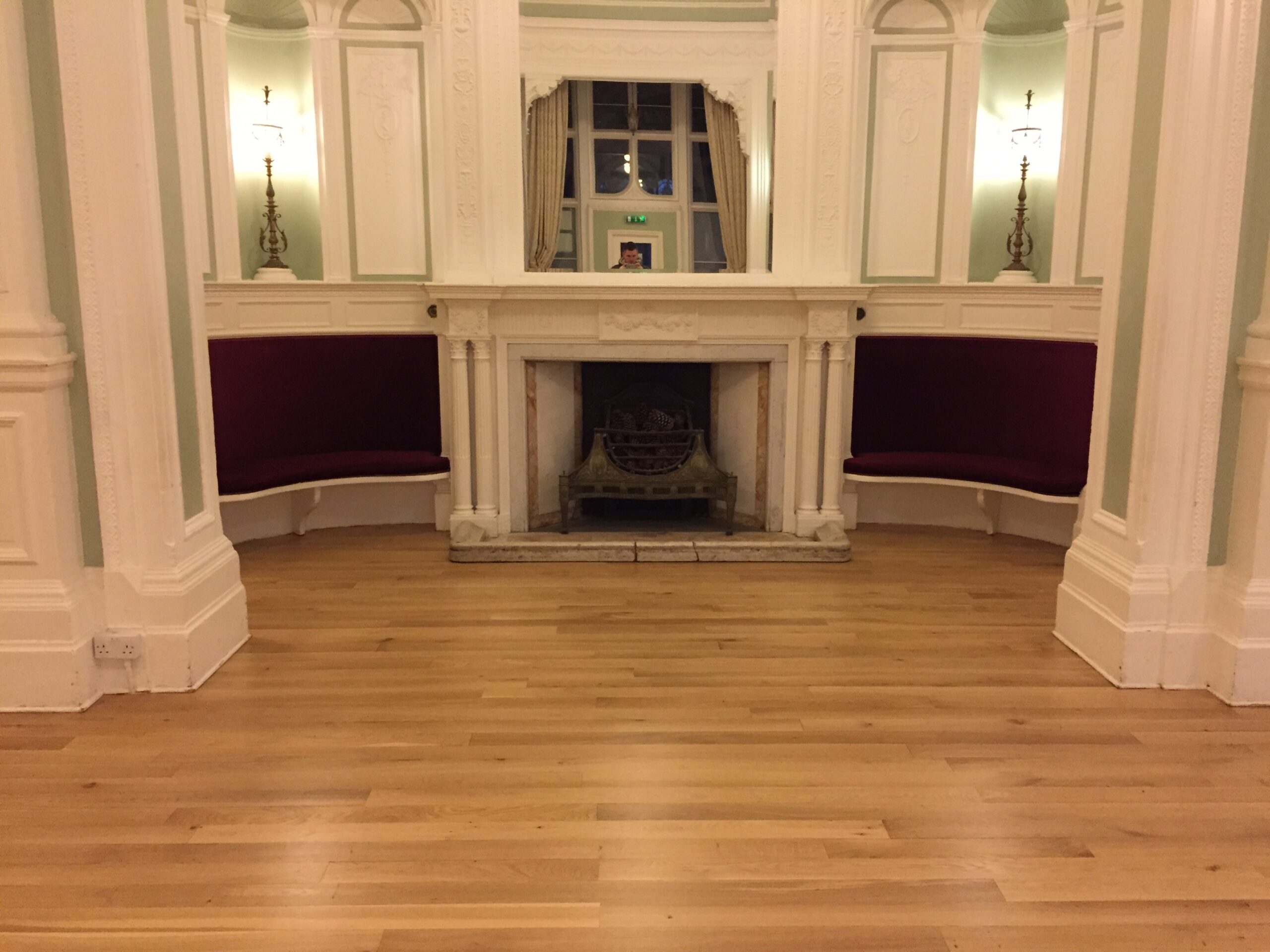 Grand Hall Solid Oak Plank Floor Sanded & Finished, Romsey