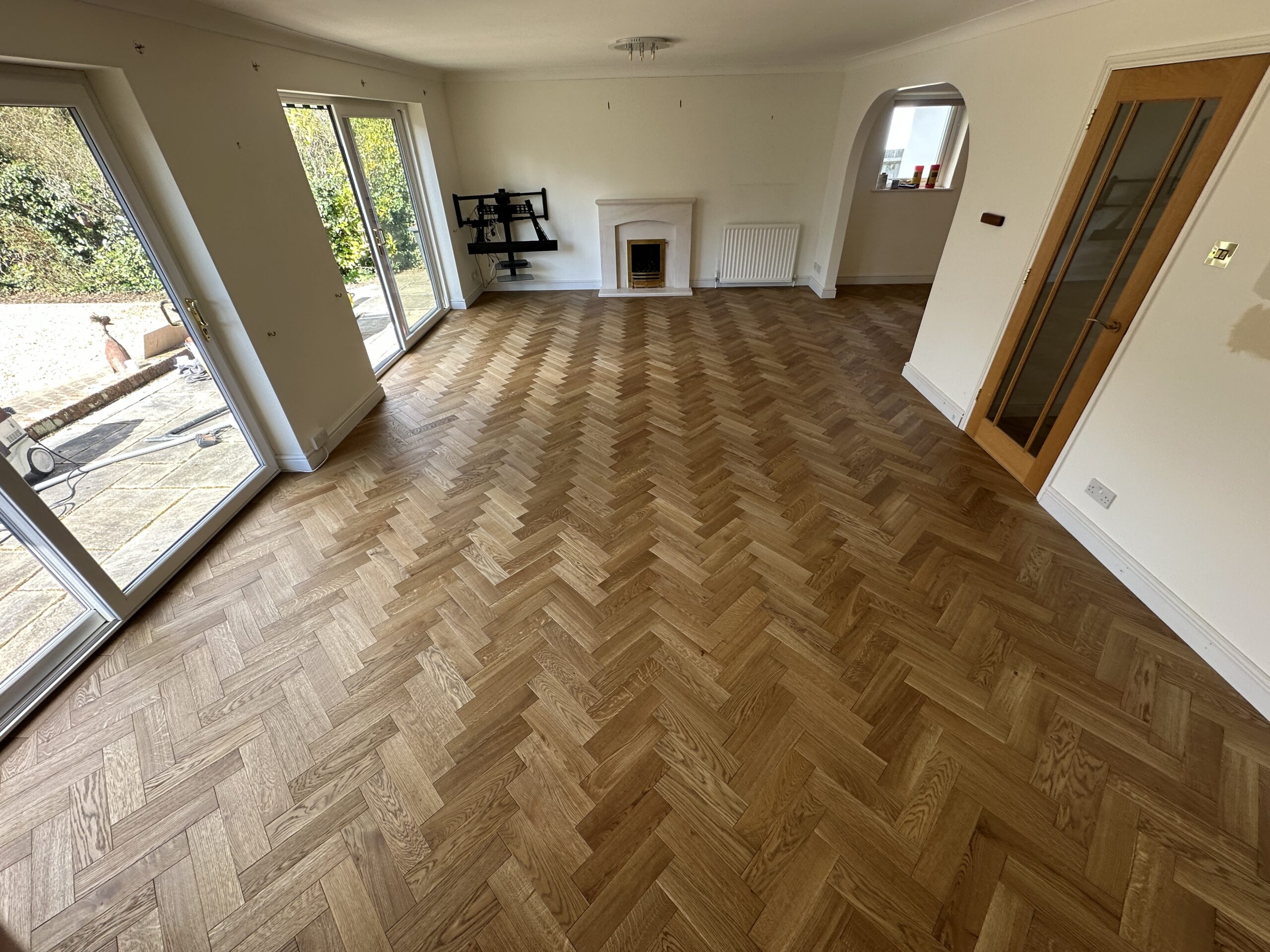 Supply & Fit Tanberry Oak Herringbone Parquet Wood Flooring, Ringwood