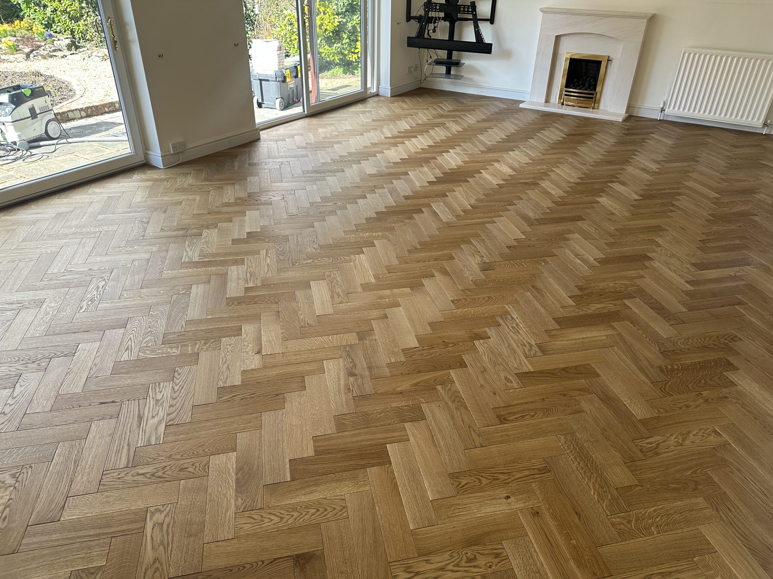 Supply & Fit Tanberry Oak Herringbone Parquet Wood Flooring, Ringwood