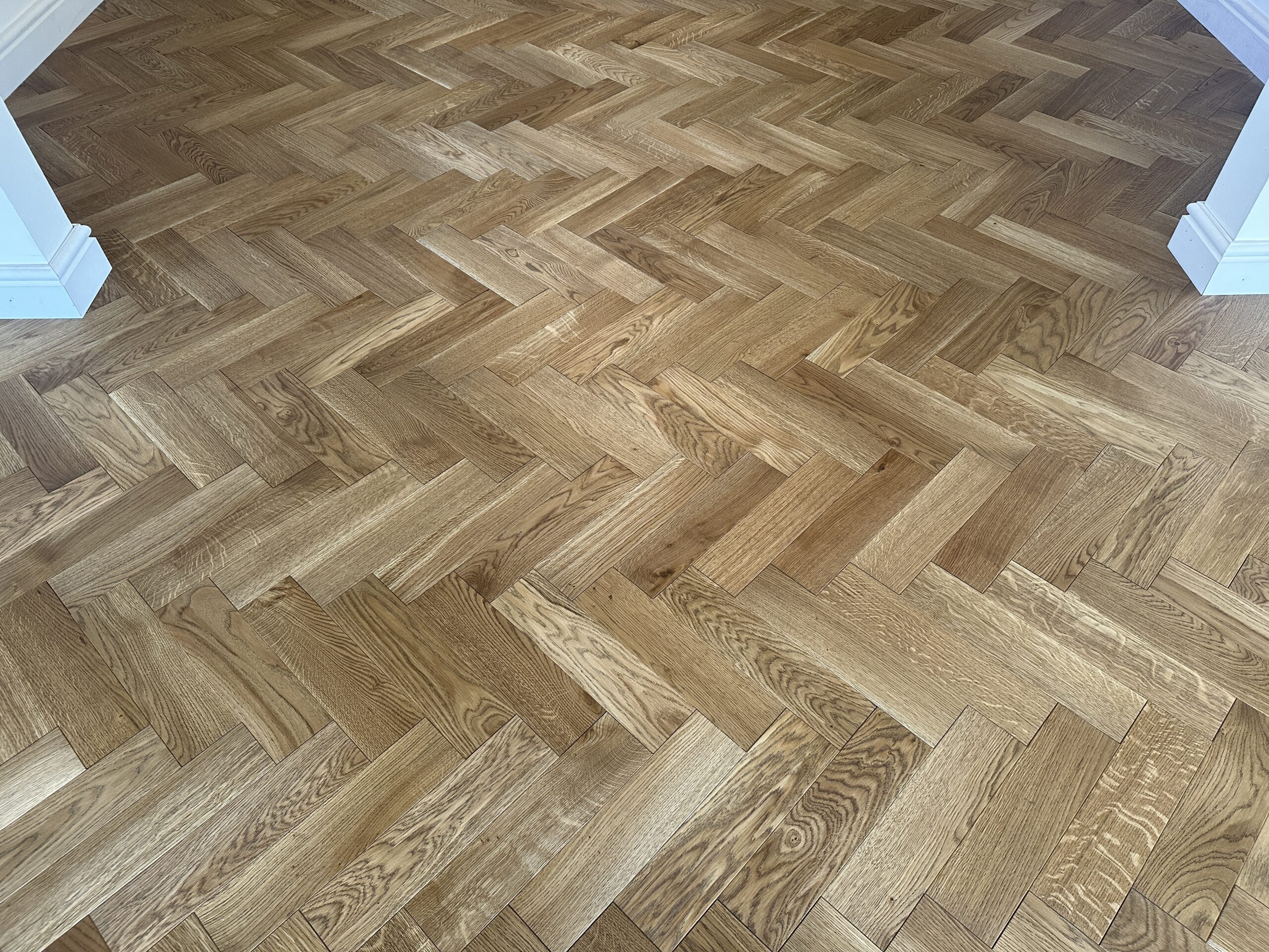 Supply & Fit Tanberry Oak Herringbone Parquet Wood Flooring, Ringwood