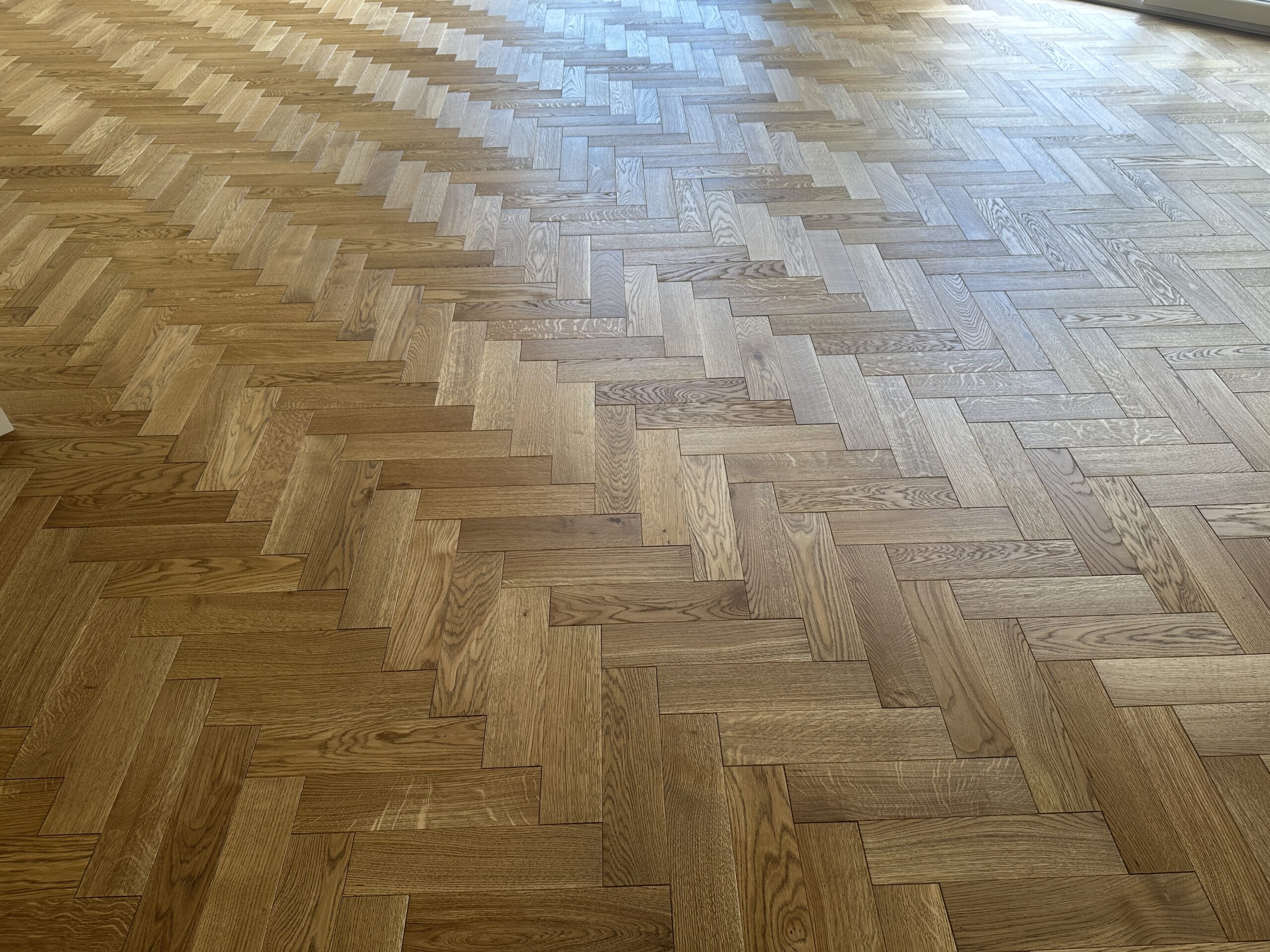 Supply & Fit Tanberry Oak Herringbone Parquet Wood Flooring, Ringwood