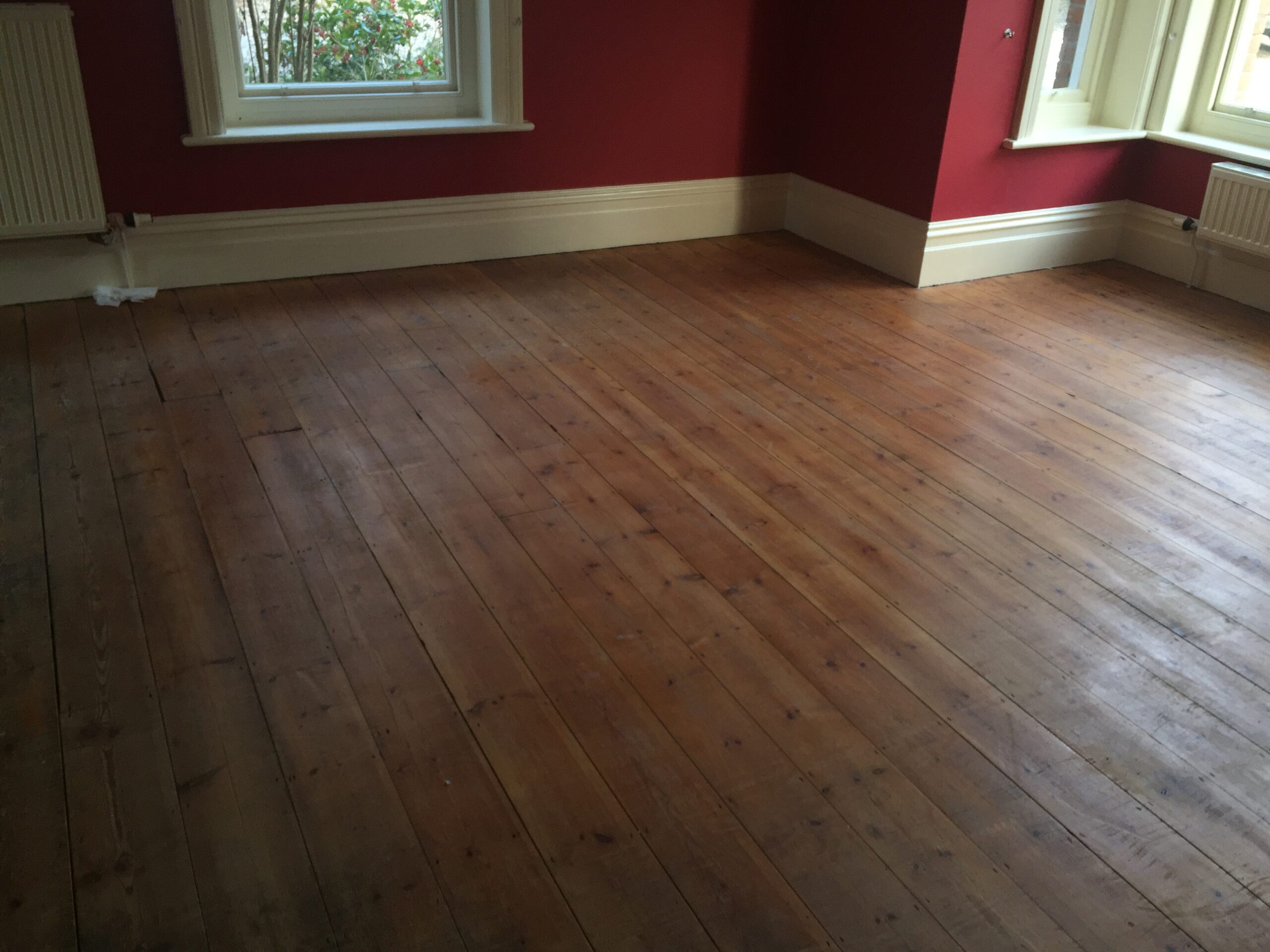 Pine Plank Wood Floor Sanded & Finished, Salisbury