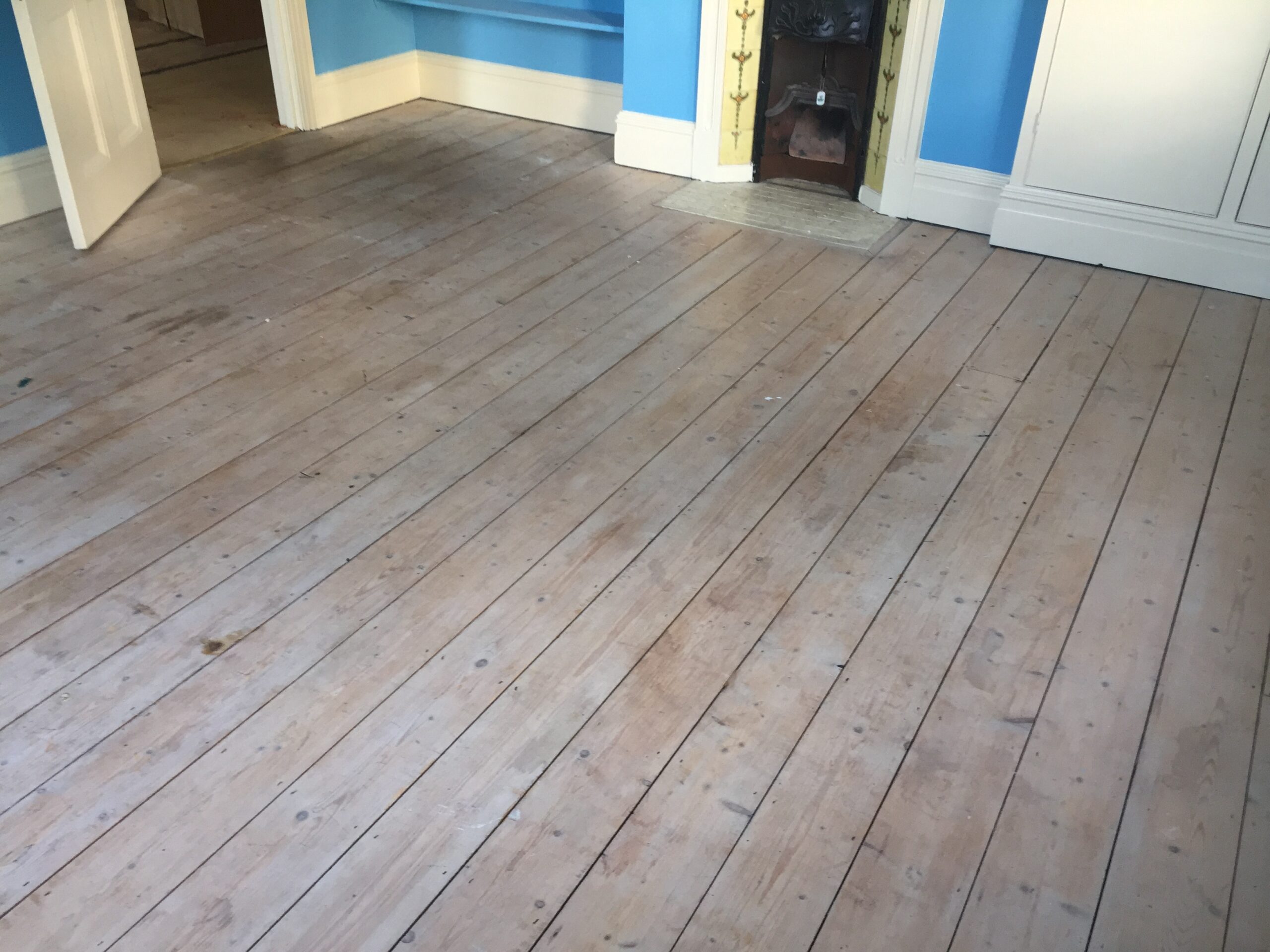 Pine Plank Wood Floor Sanded & Finished, Salisbury