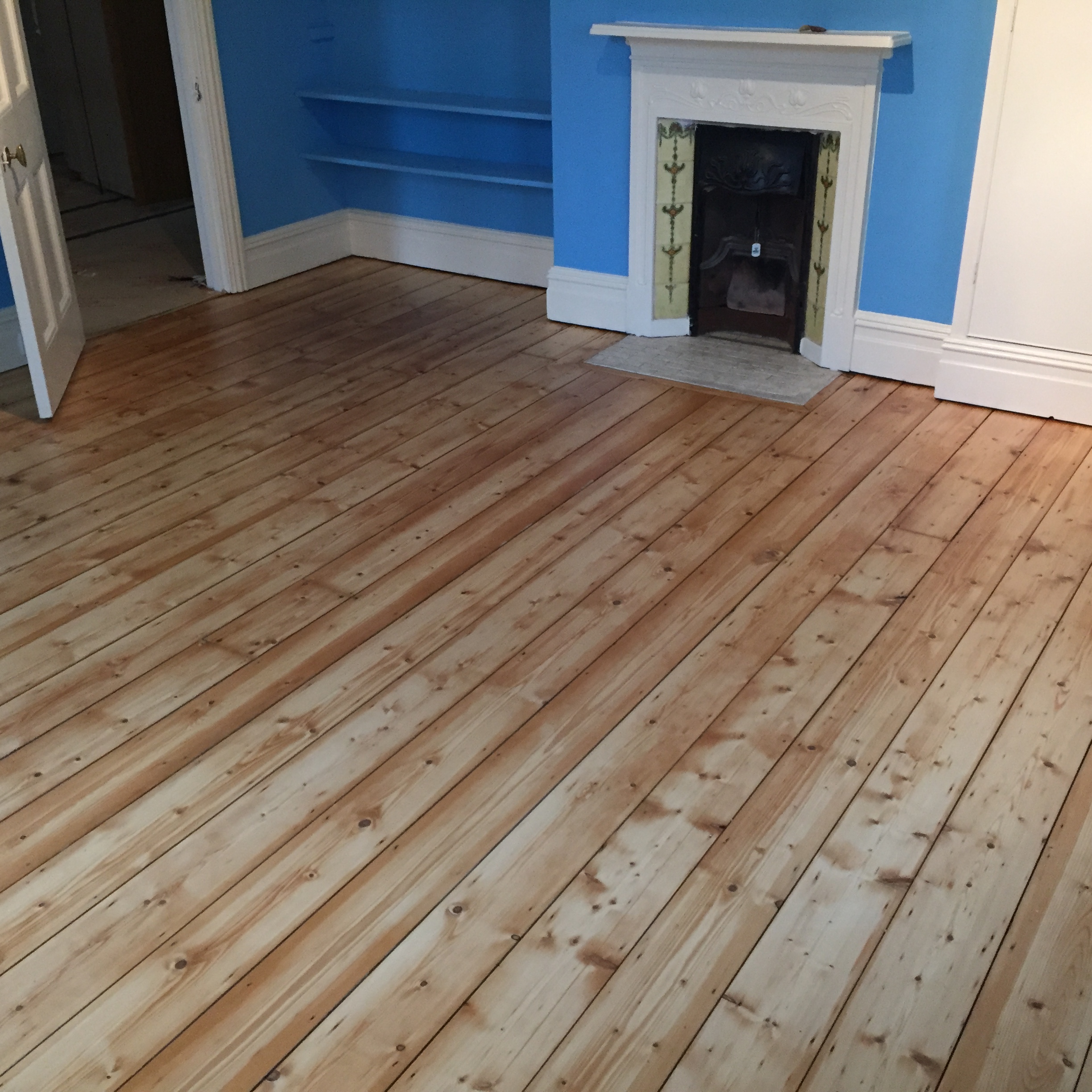 Pine Plank Wood Floor Sanded & Finished, Salisbury