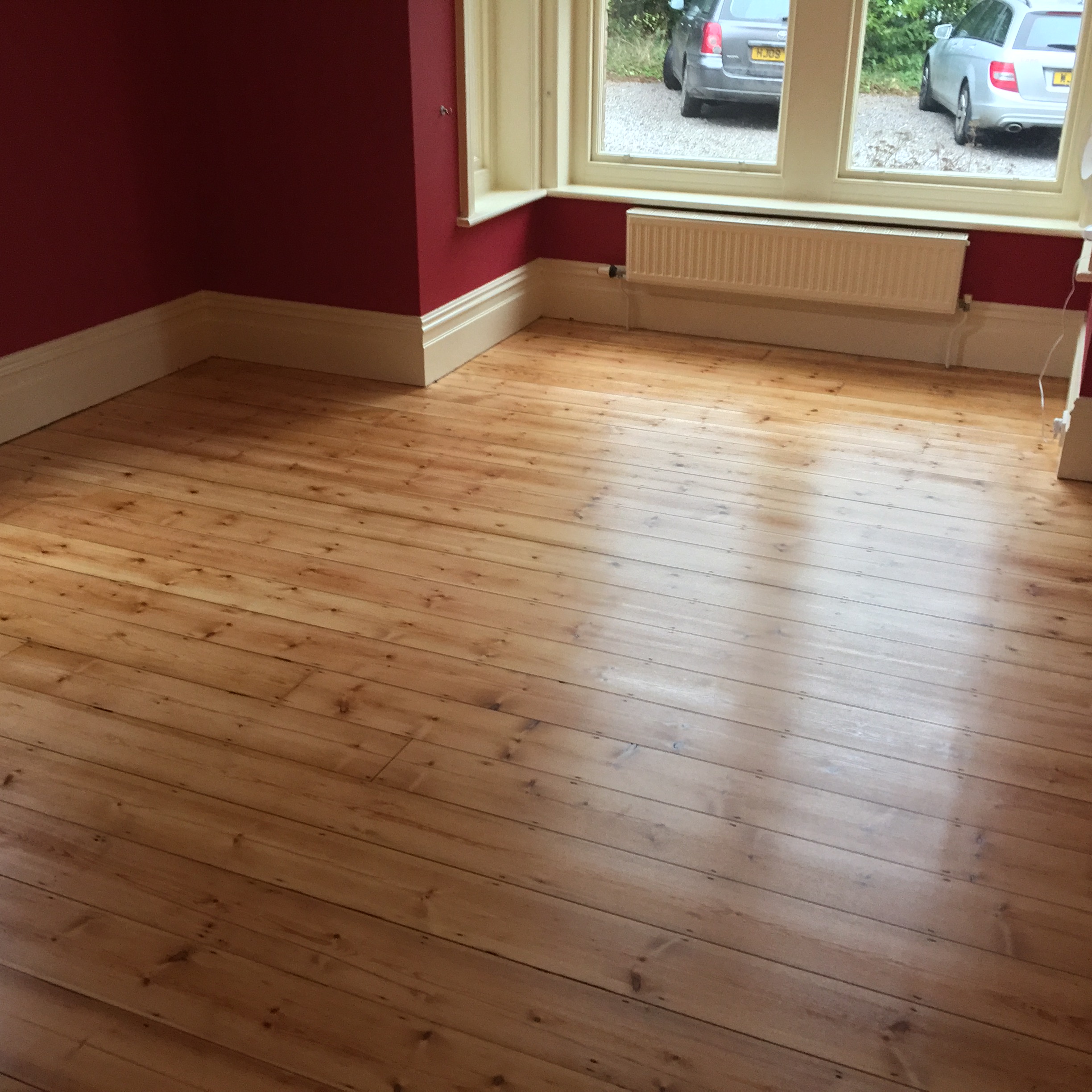 Pine Plank Wood Floor Sanded & Finished, Salisbury