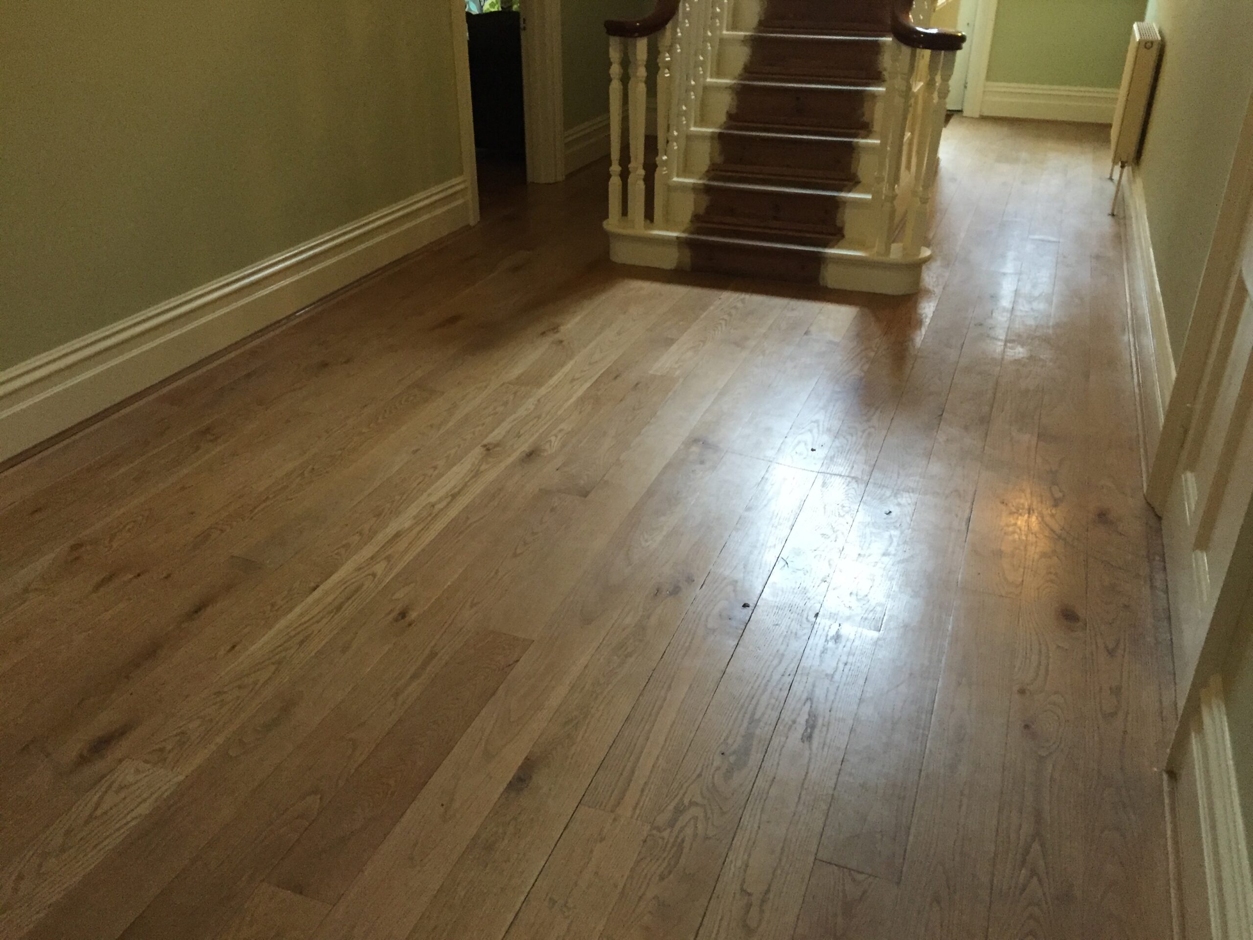 Solid Oak Plank Wood Floor Sanded & Restored, Southampton