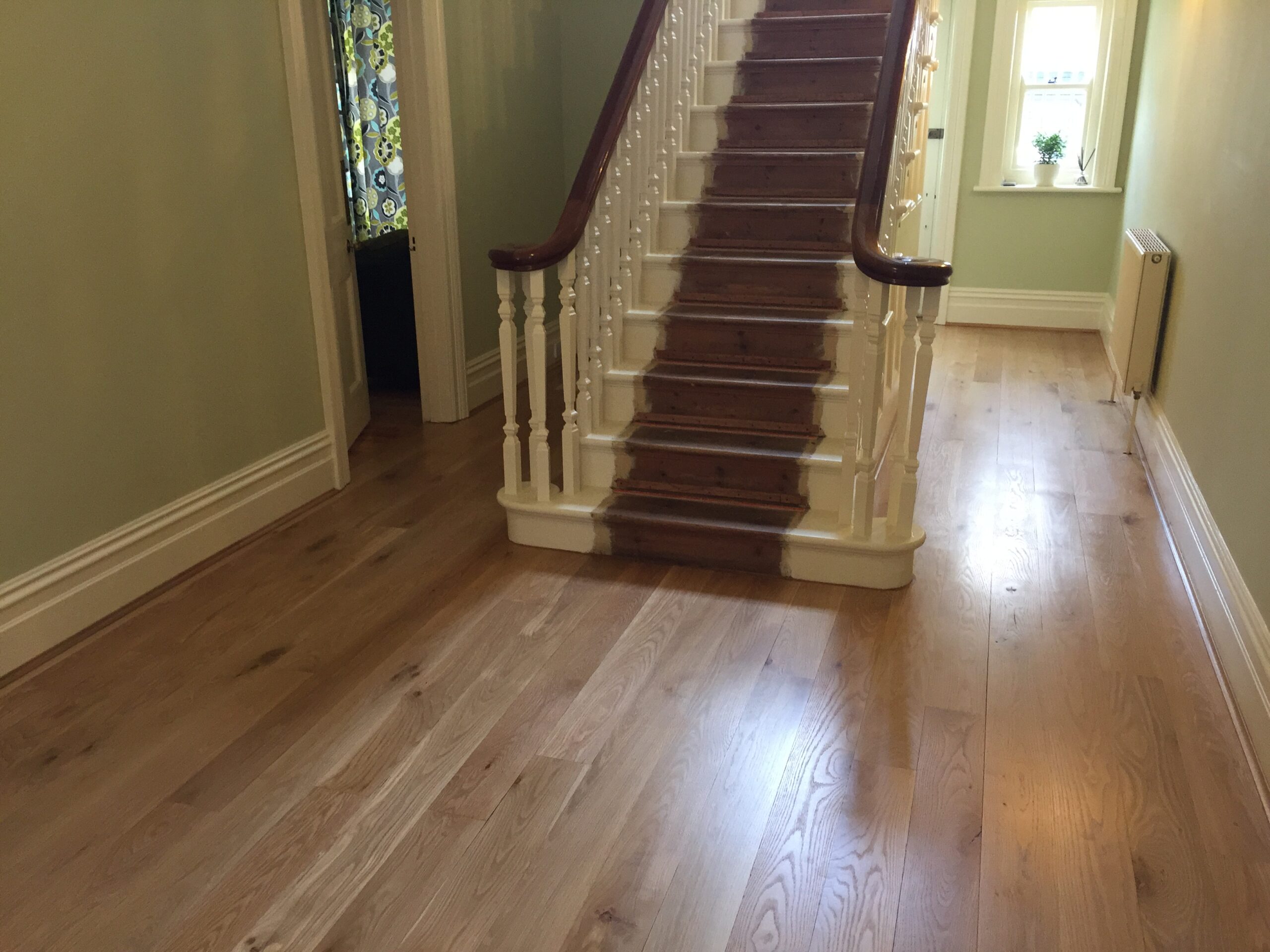Solid Oak Plank Wood Floor Sanded & Restored, Southampton