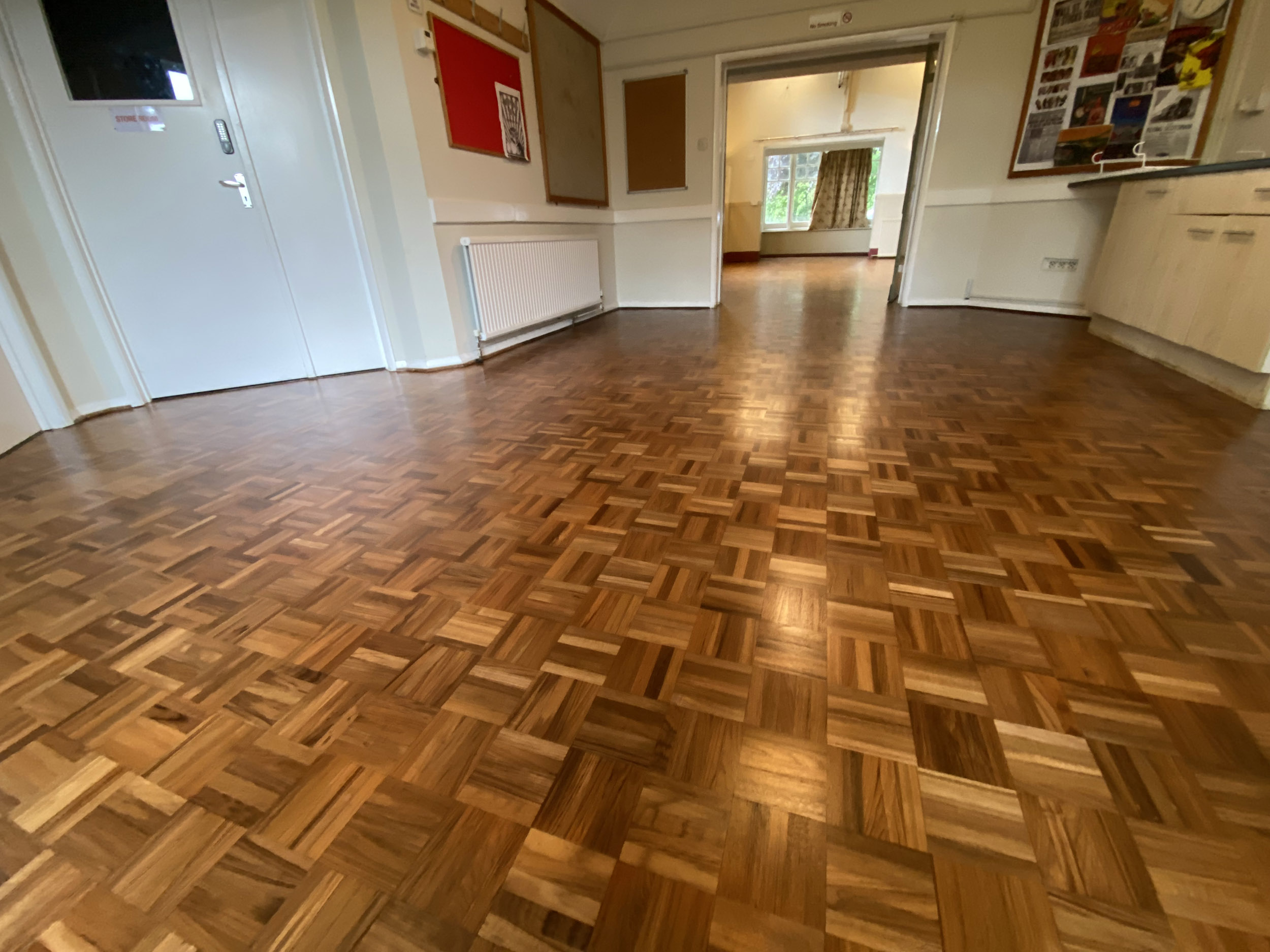 Parquet Floor Sanded & Restored, Radnor Hall, Bodenham, Salisbury