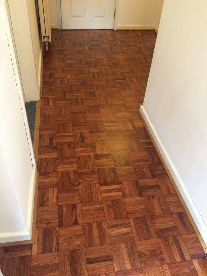 Cherry Wood Mosaic Parquet Floor Restored, Salisbury