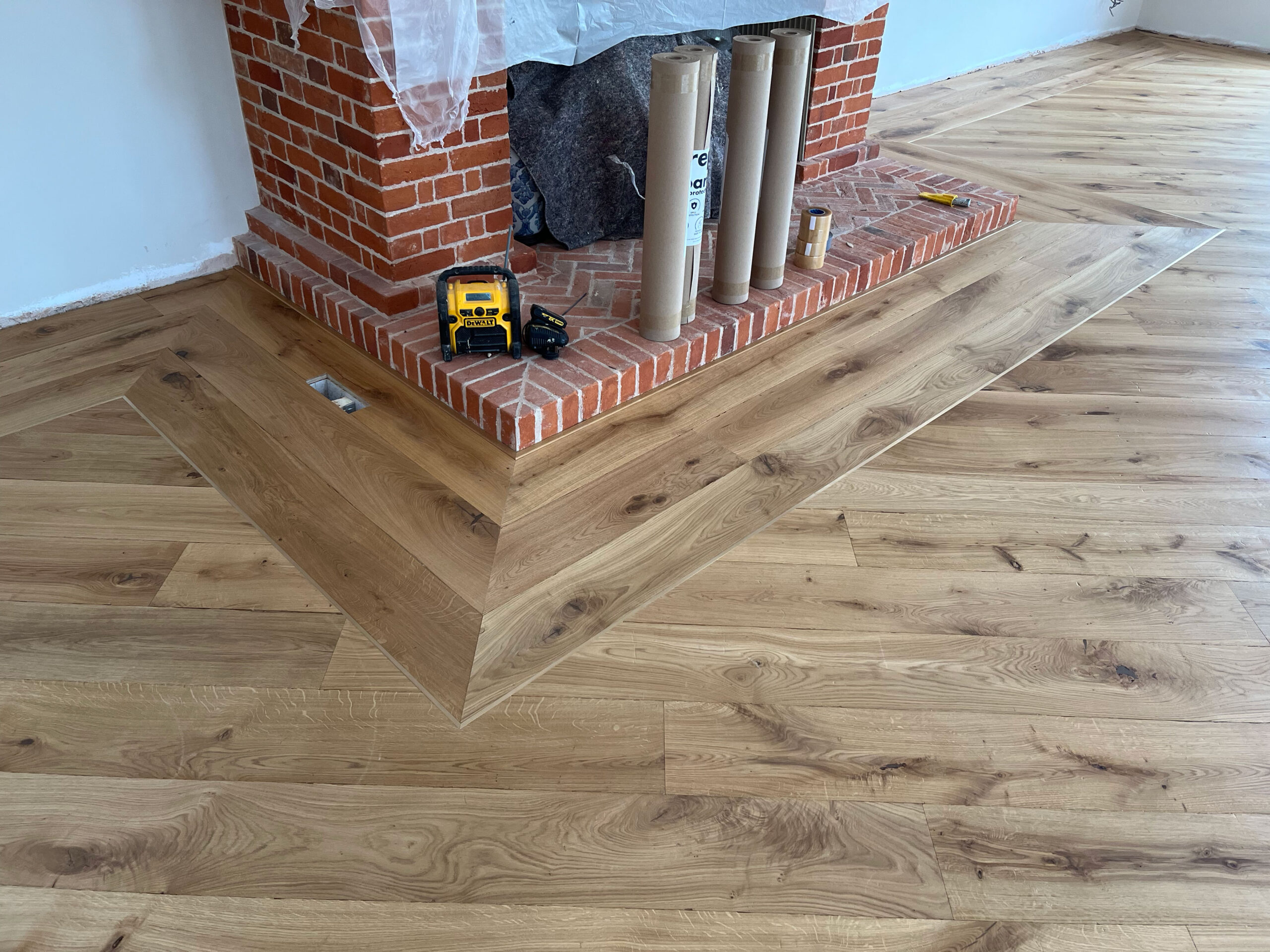Bespoke Barn Grade Oak Plank Wood Flooring Fitted, Salisbury
