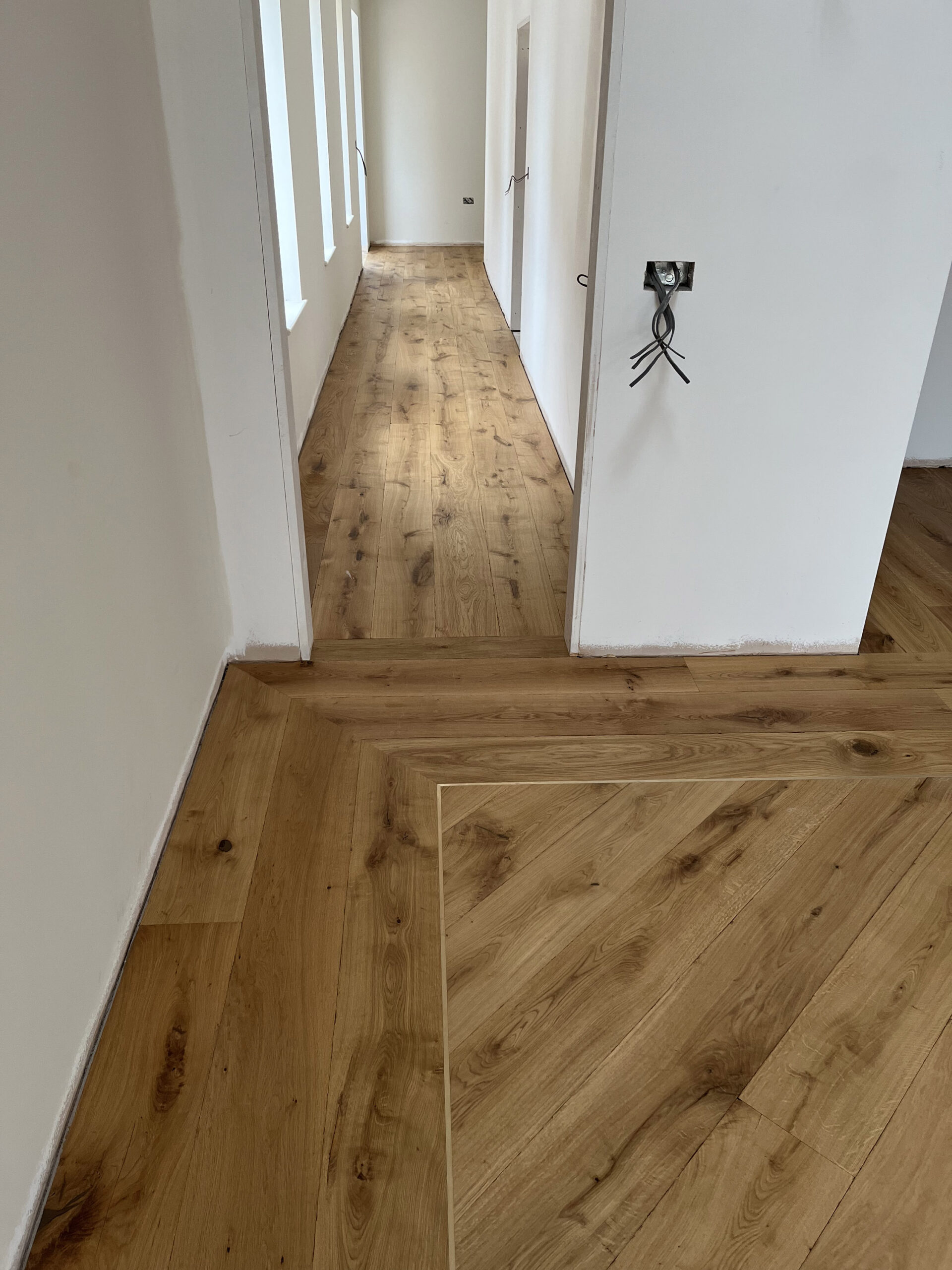 Bespoke Barn Grade Oak Plank Wood Flooring Fitted, Salisbury