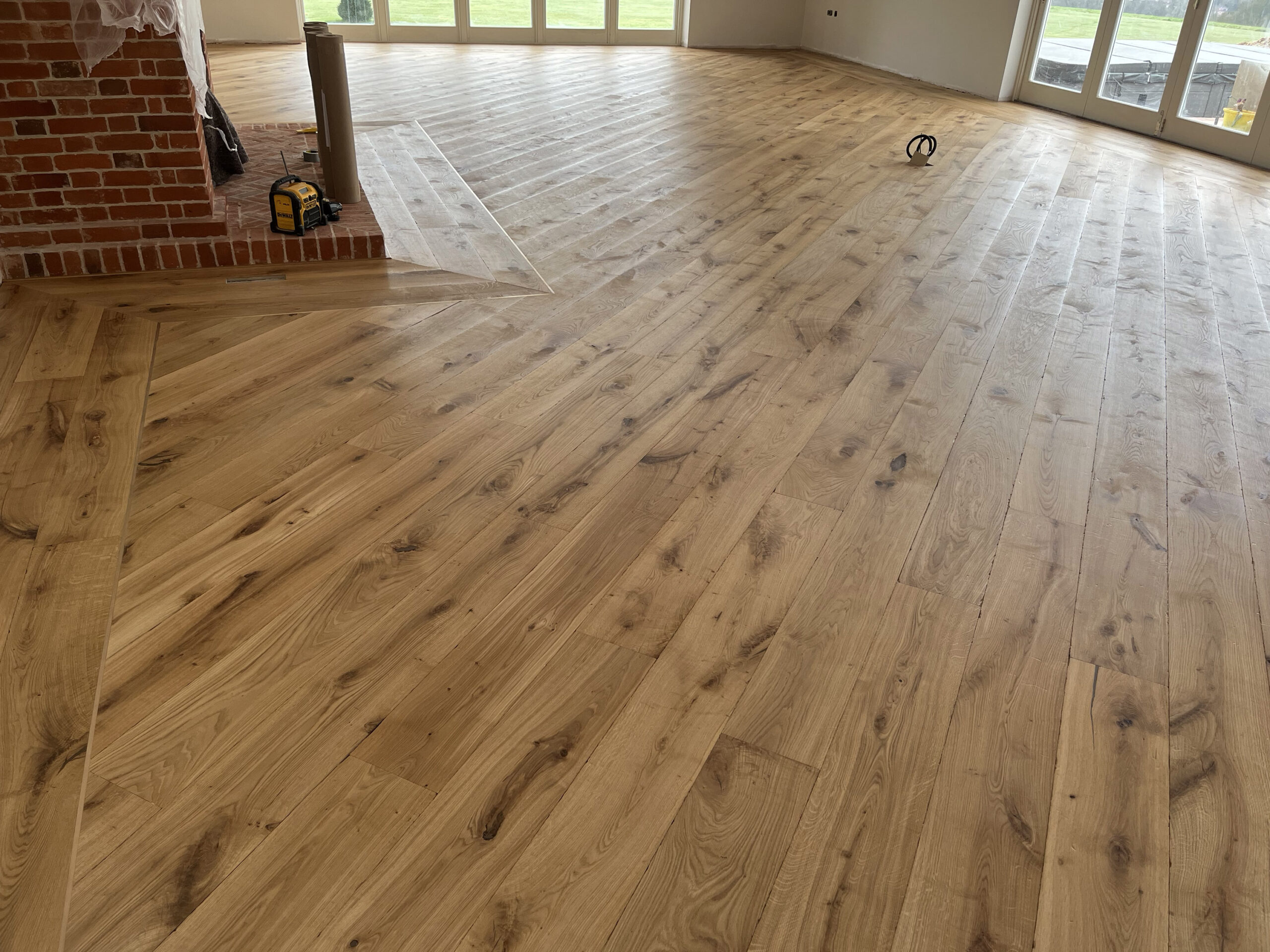 Bespoke Barn Grade Oak Plank Wood Flooring Fitted, Salisbury