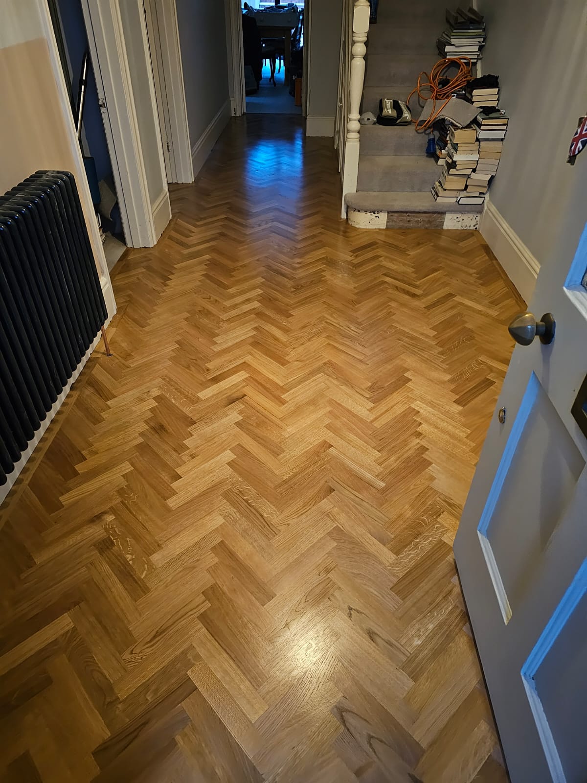 Prime Oak Herringbone Parquet Floor Installation, Ringwood