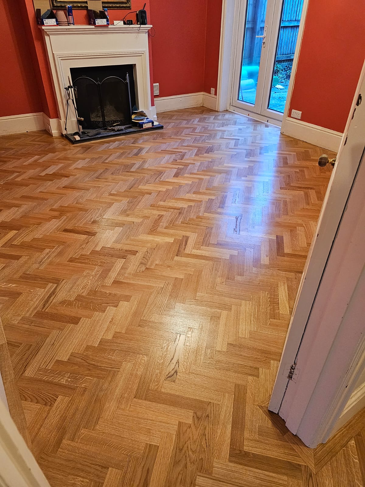 Prime Oak Herringbone Parquet Floor Installation, Ringwood