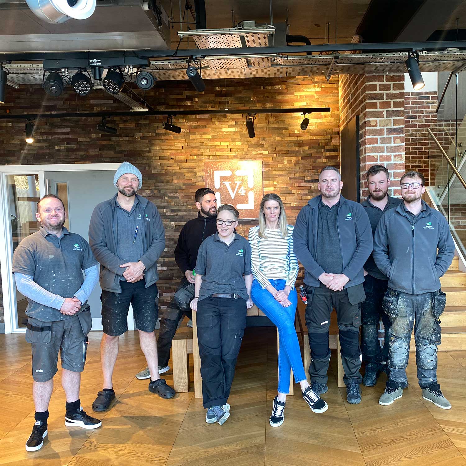 Salisbury wood floors team at v4 during bona floor preparation training academy.