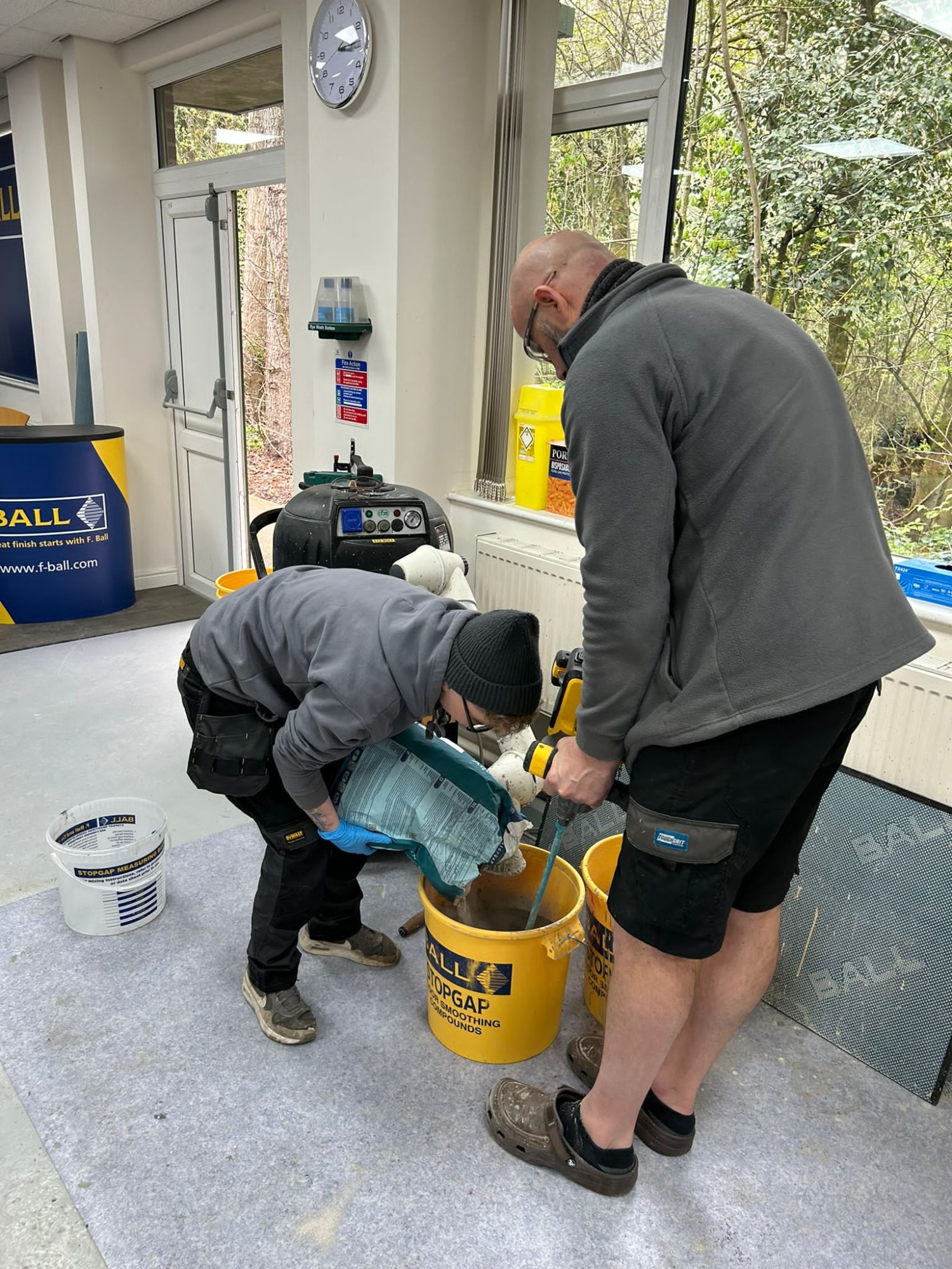 Salisbury wood floors team at an f ball training day.